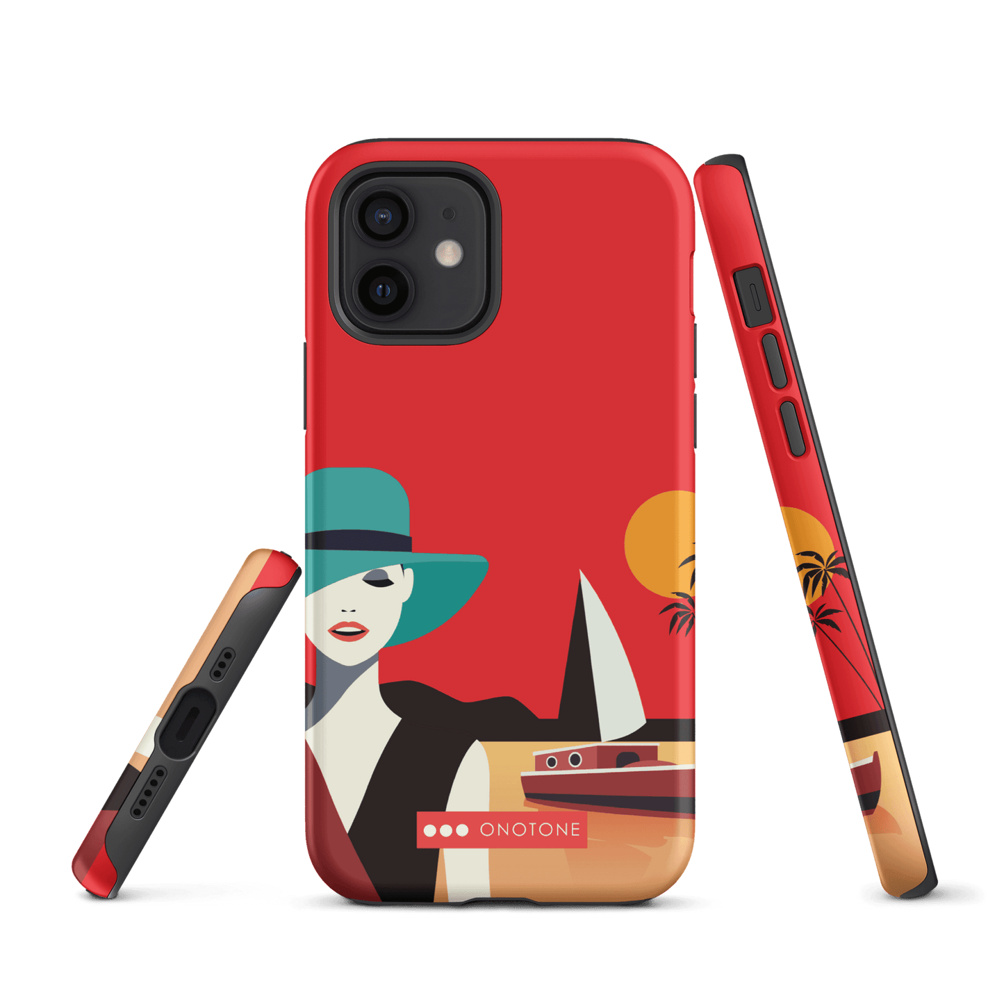 Dual Layer red modern iPhone® Case ( MD-1841)