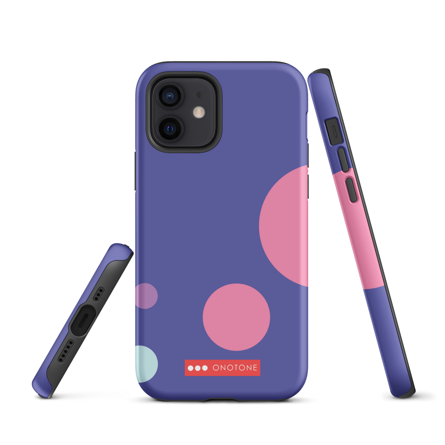 Dual Layer purple modern iPhone® Case
