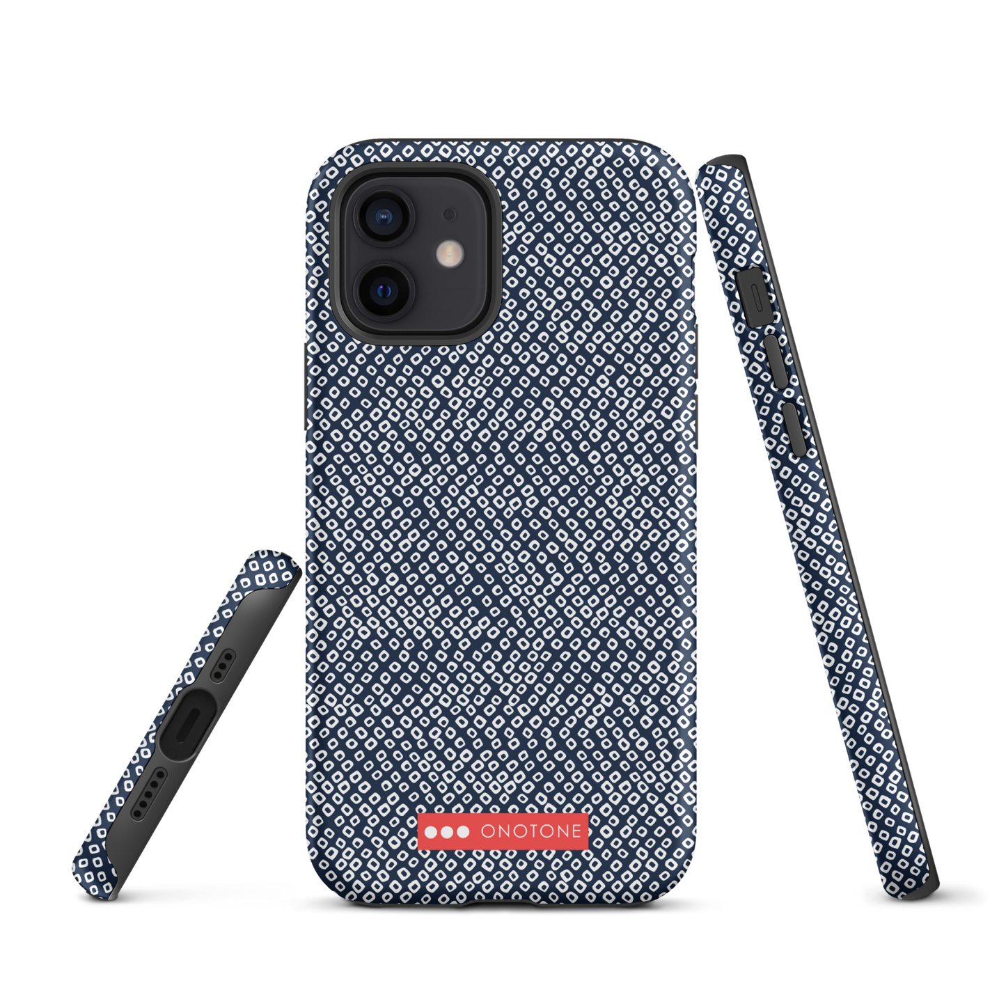 Japanese design indigo iPhone® Case with dotted patterns
