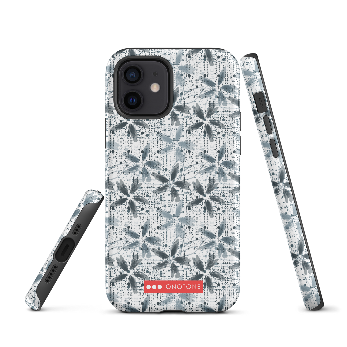 Japanese design indigo iPhone® Case with floral designs