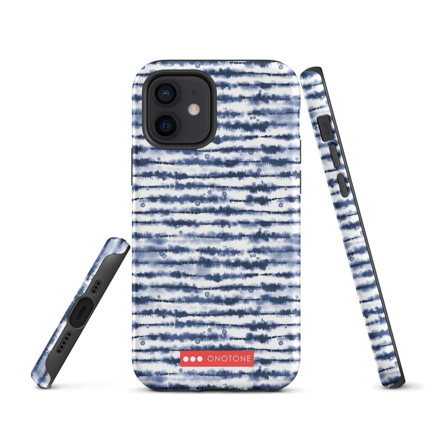 Japanese design indigo iPhone® Case with hand drawn patterns