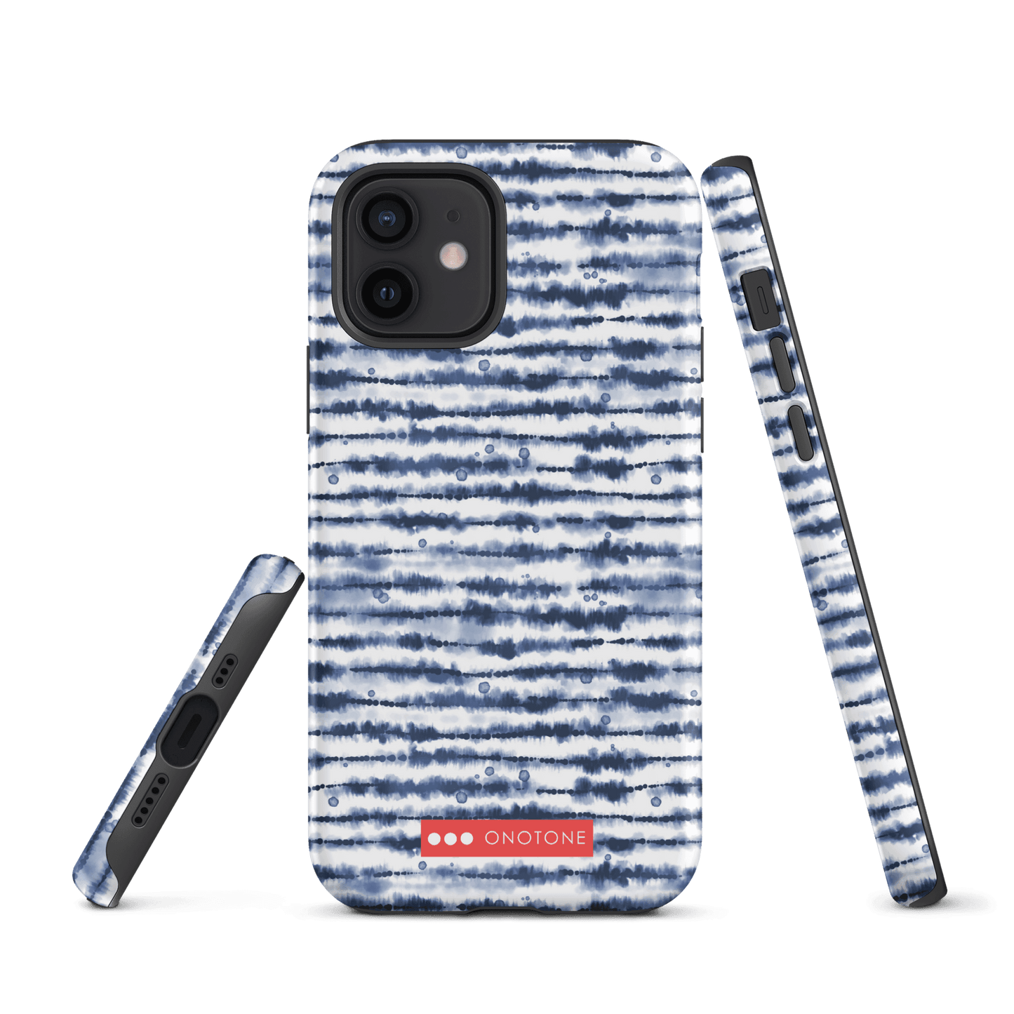 Japanese design indigo iPhone® Case with hand drawn patterns (IND-002)