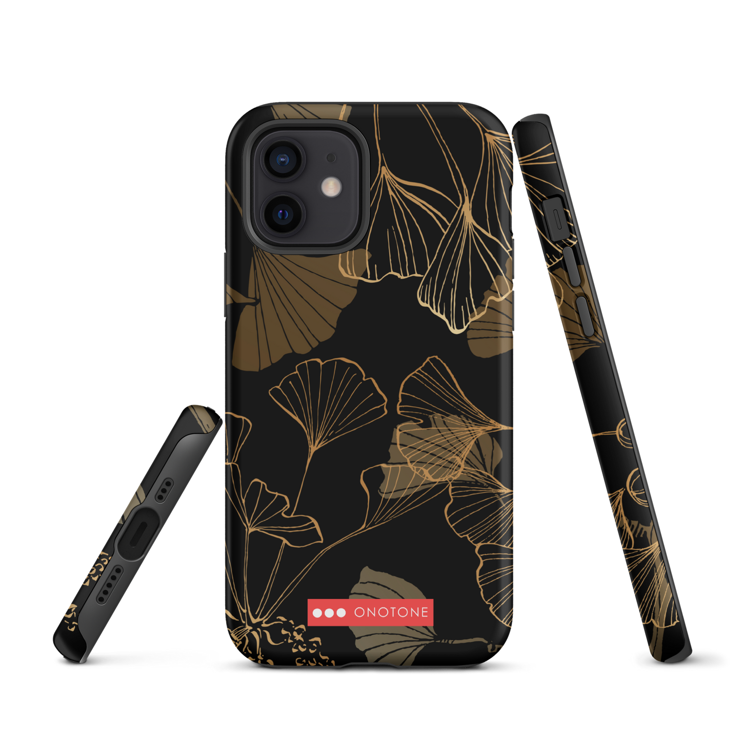 Japanese traditional design indigo iPhone® Case Ginkgo leaves