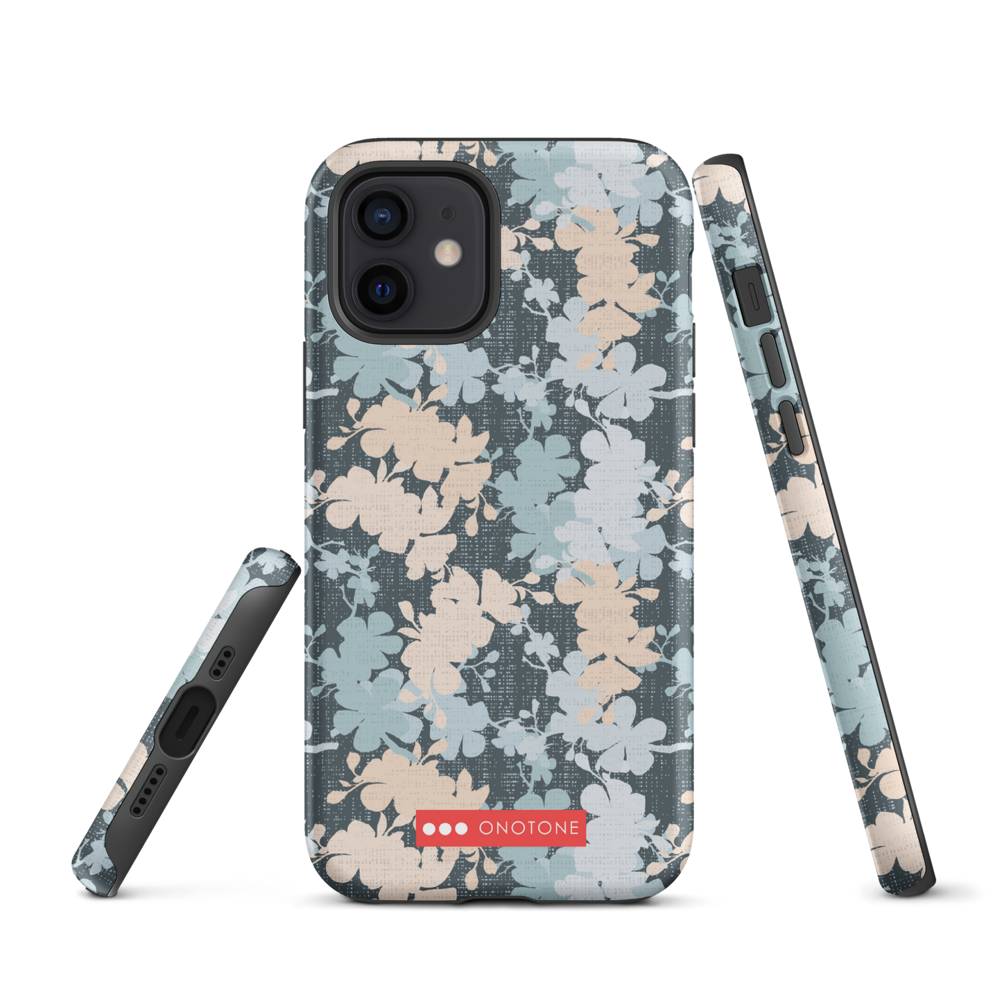 Japanese design indigo iPhone® Case with sakura flower patterns