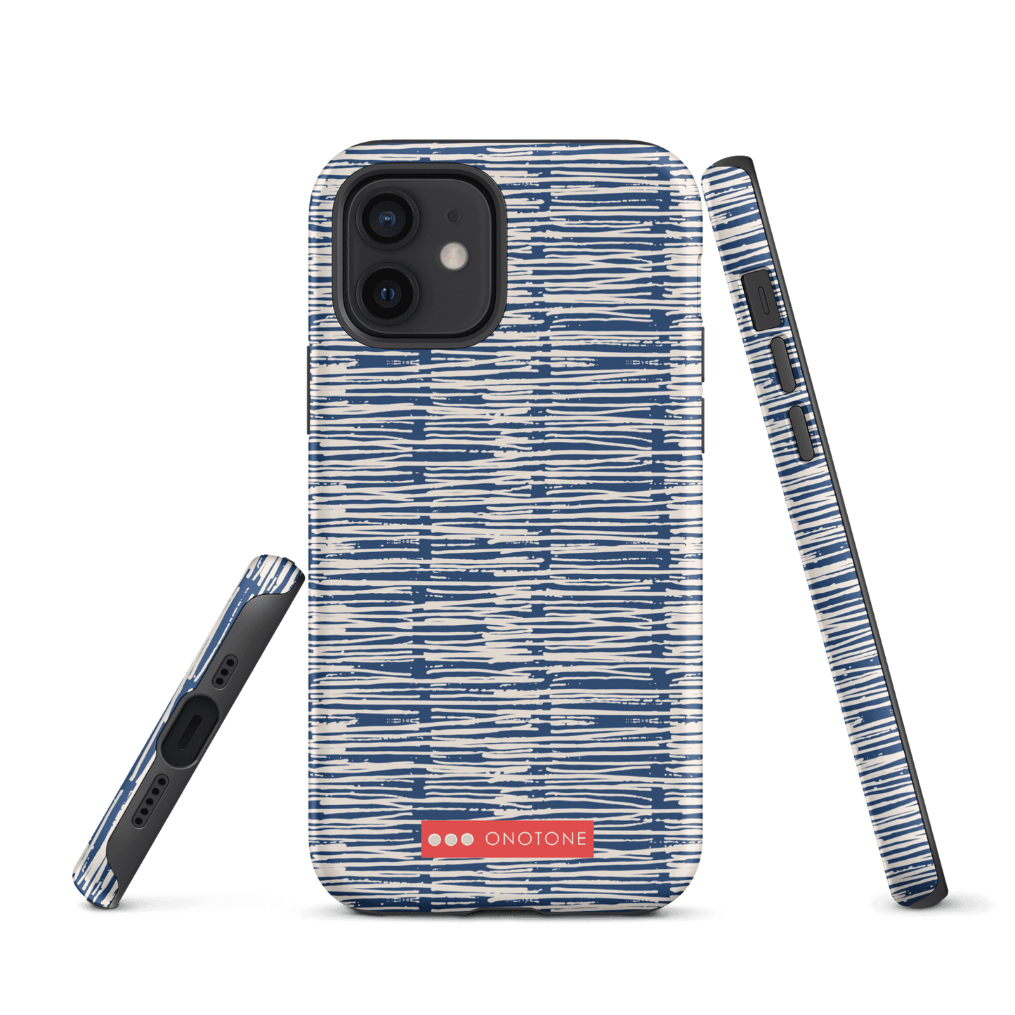 Japanese design indigo iPhone® Case with blue patterns (IND-032)