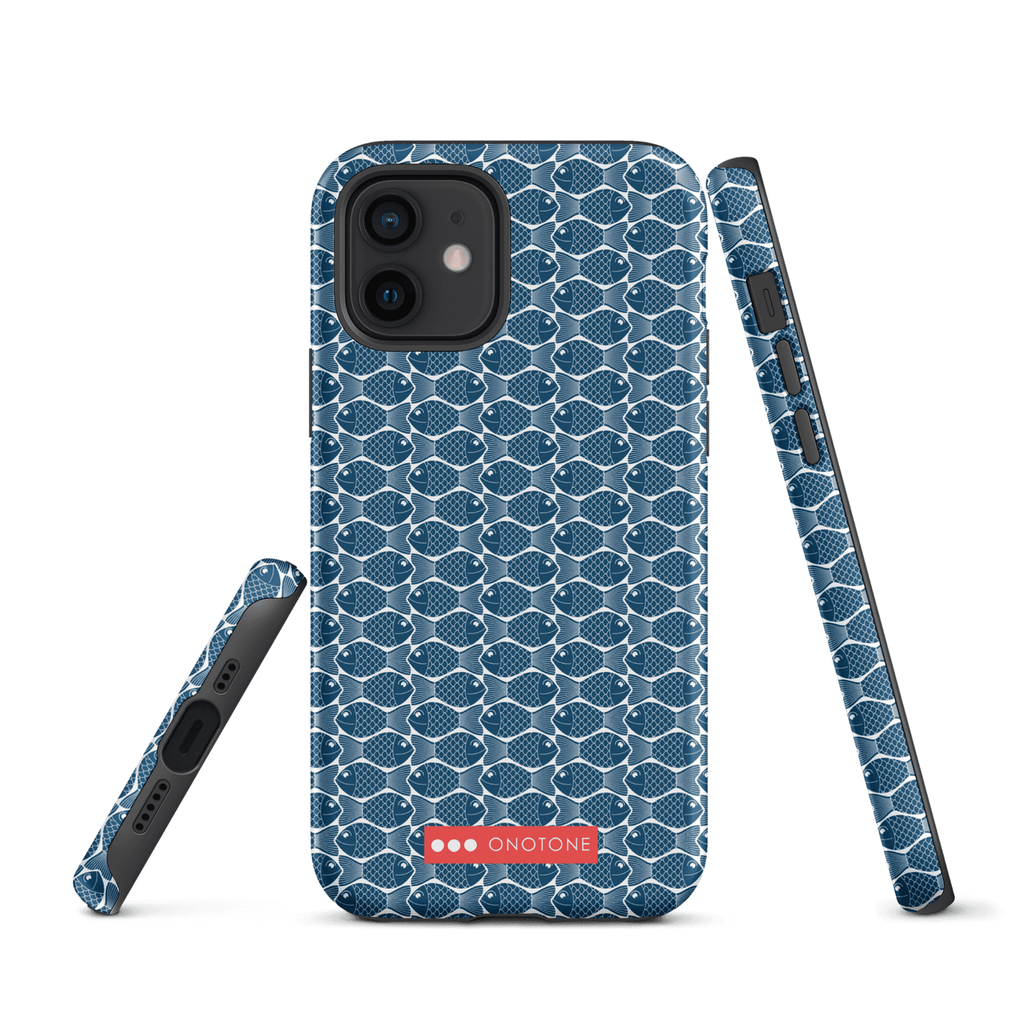 Japanese iPhone® Case with traditional Indigo fish patterns (IND-048)
