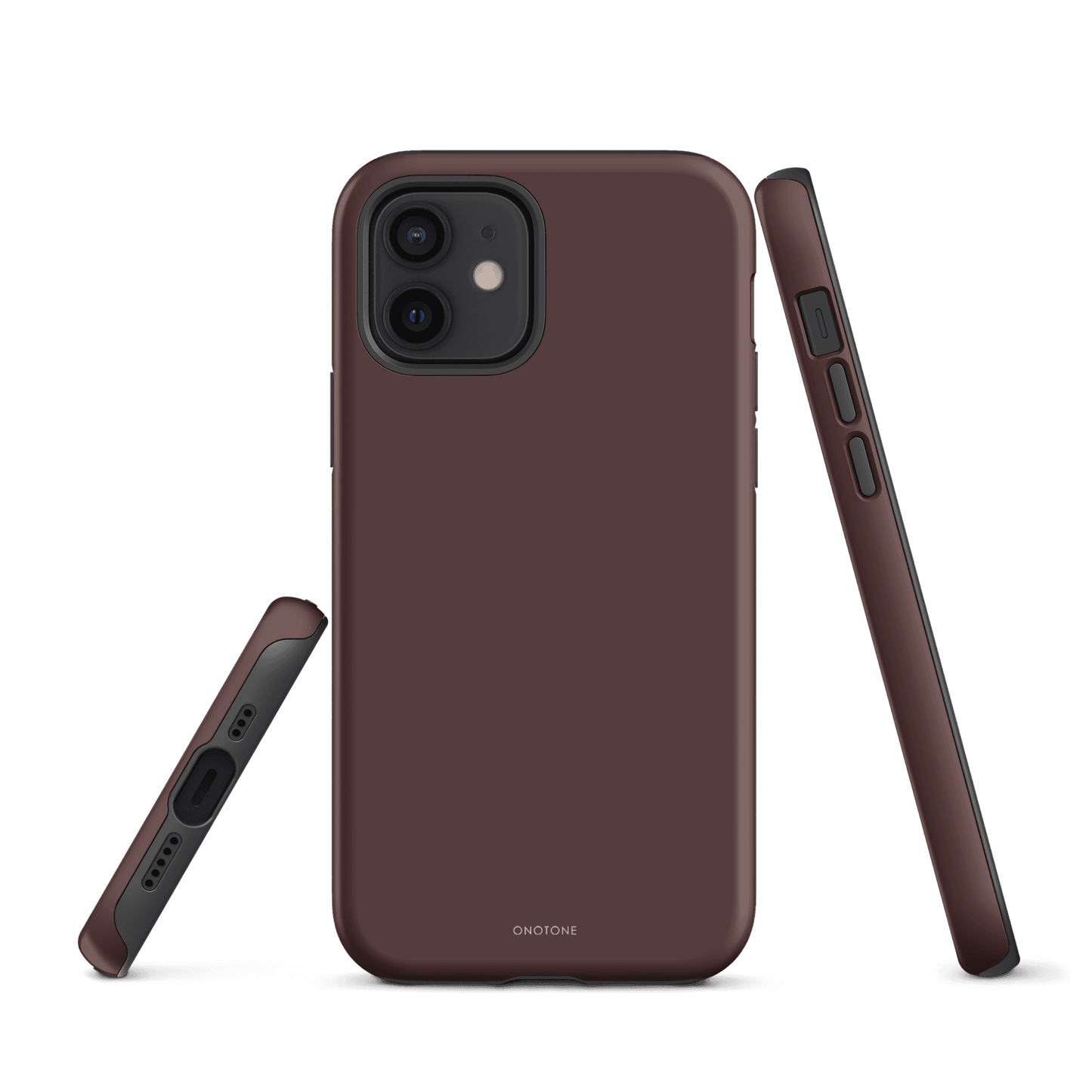 GRAY MINIMALIST IPHONE® CASE - PANTONE® BITTER CHOCOLATE