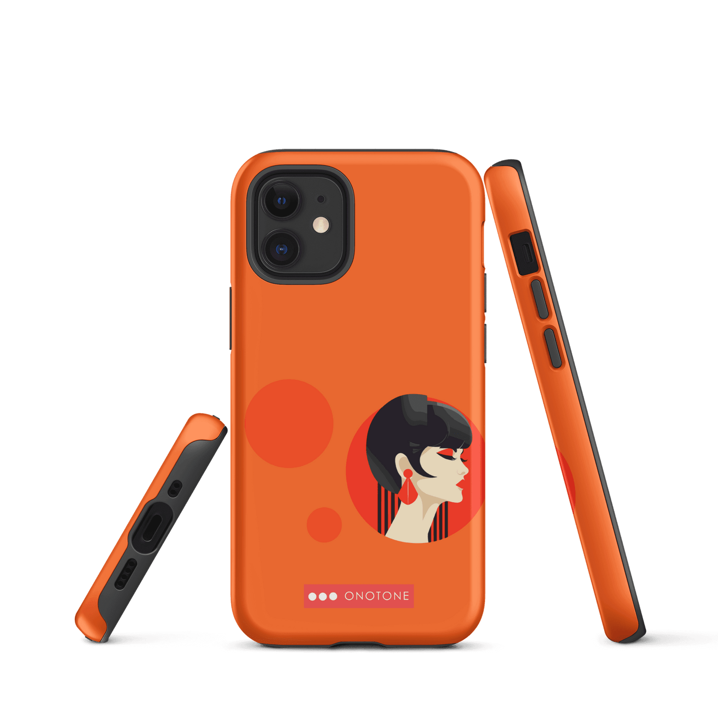 Dual Layer orange modern iPhone® Case ( MD-3801)