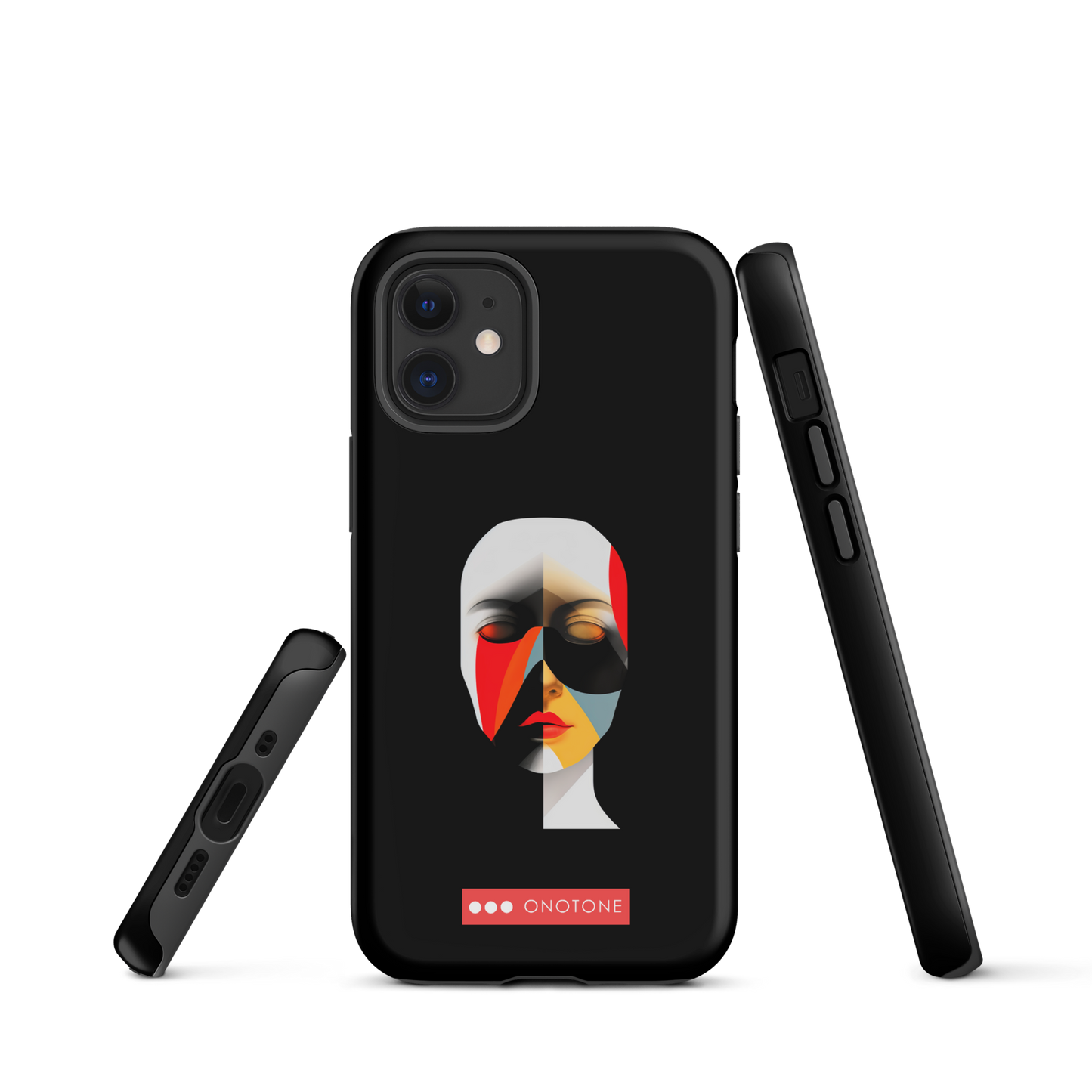 Dual Layer black modern iPhone® Case
