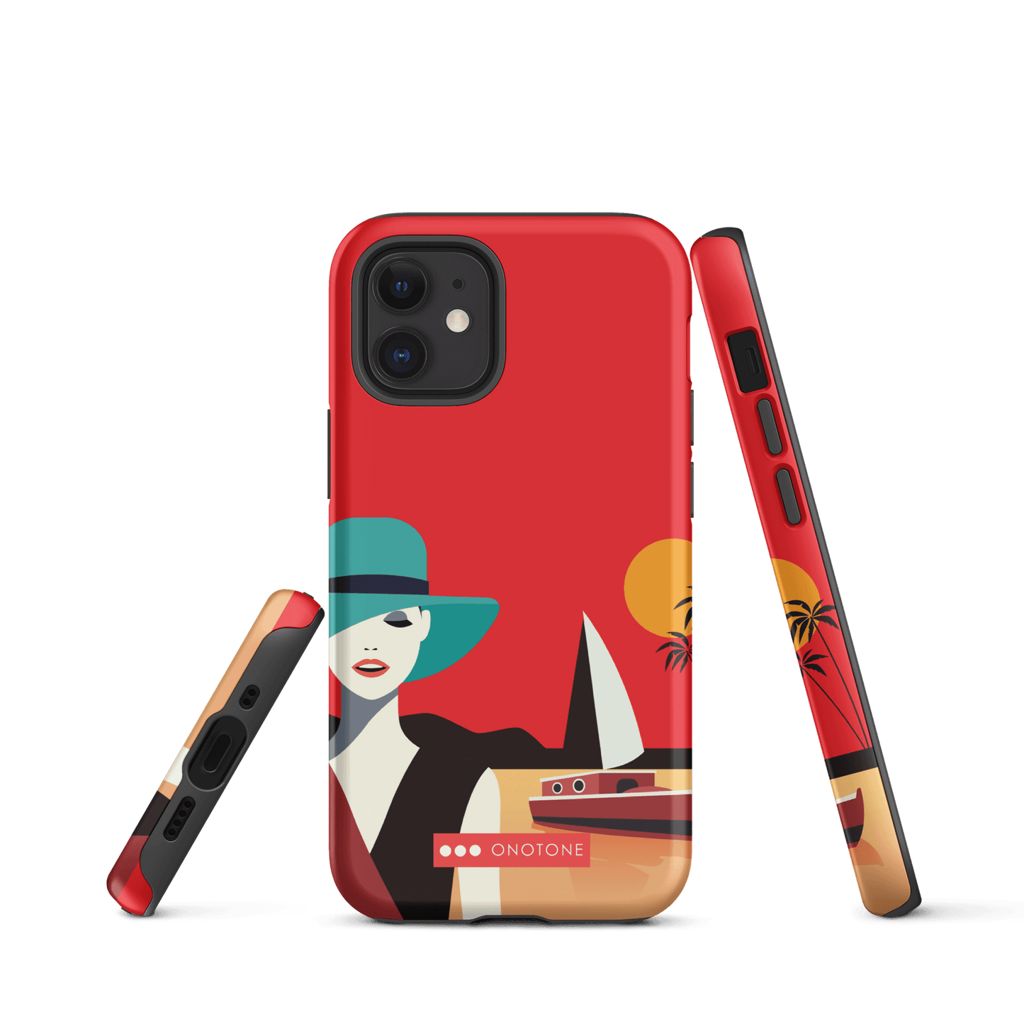 Dual Layer red modern iPhone® Case ( MD-1841)