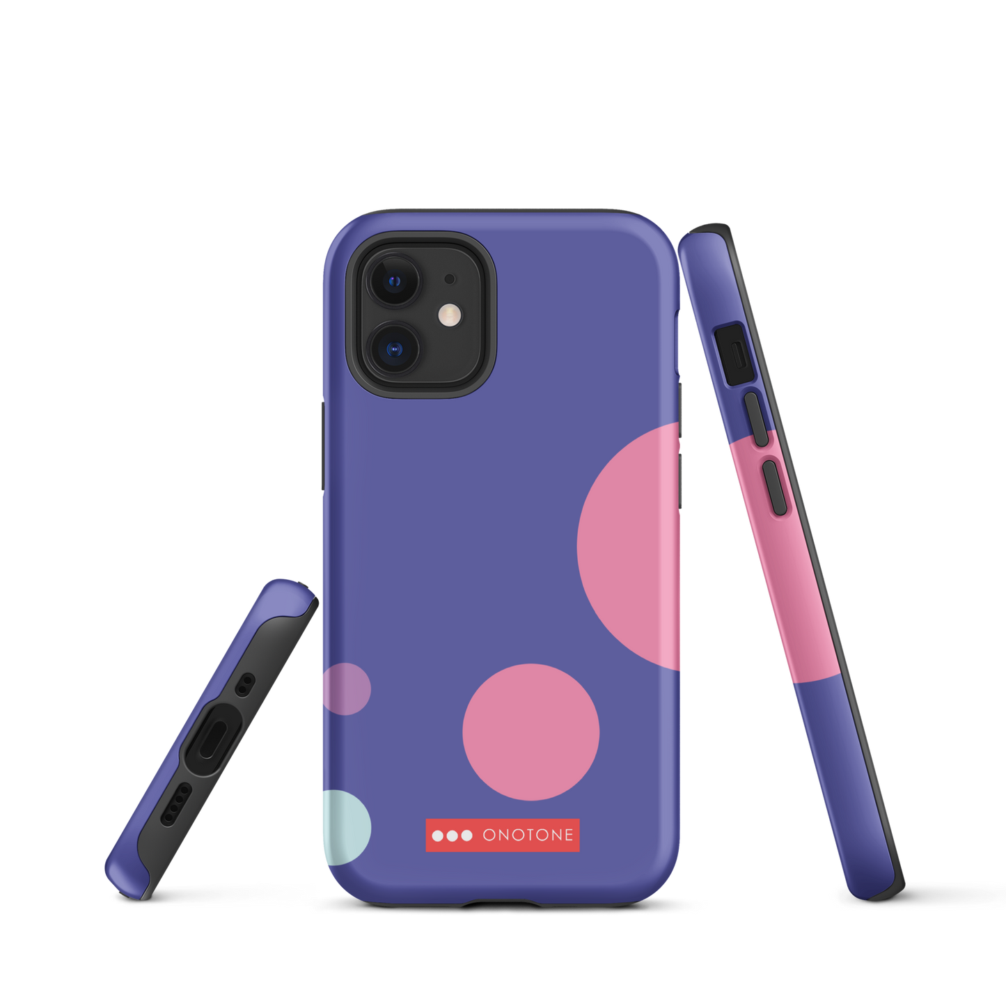 Dual Layer purple modern iPhone® Case