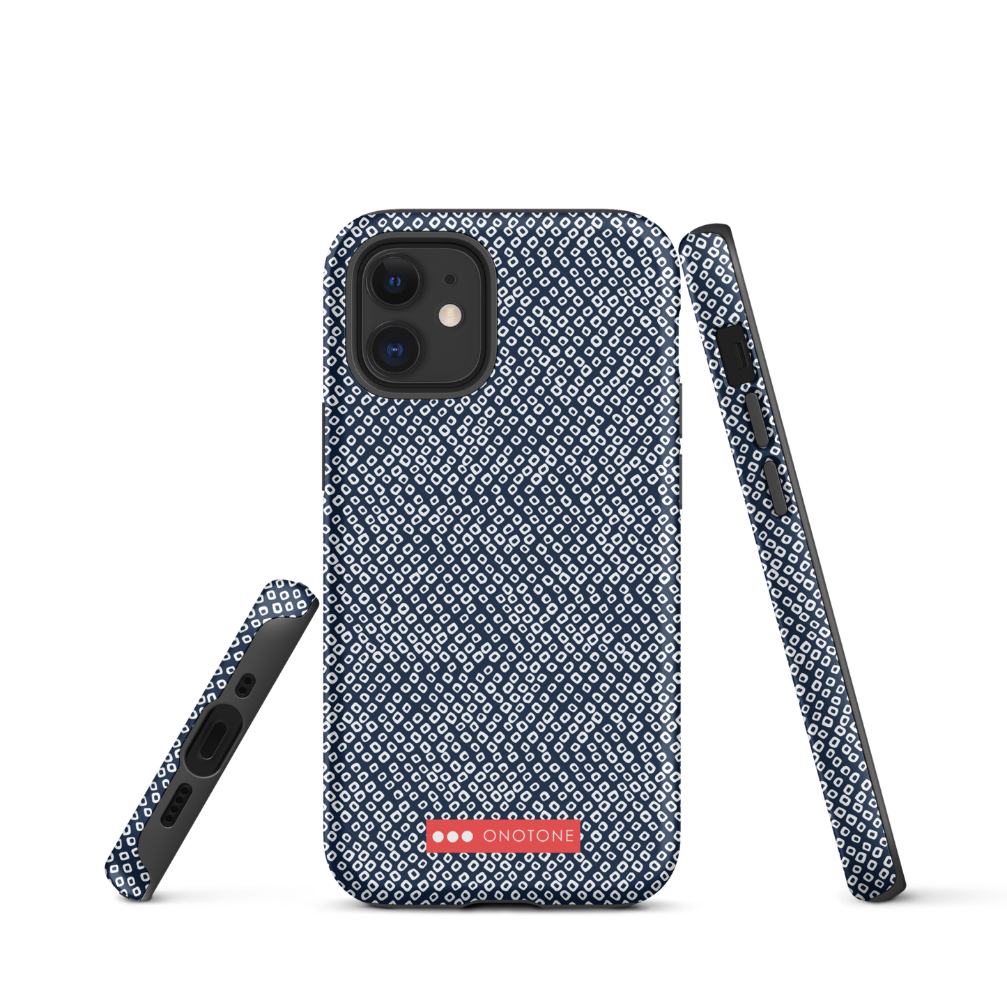 Japanese design indigo iPhone® Case with dotted patterns