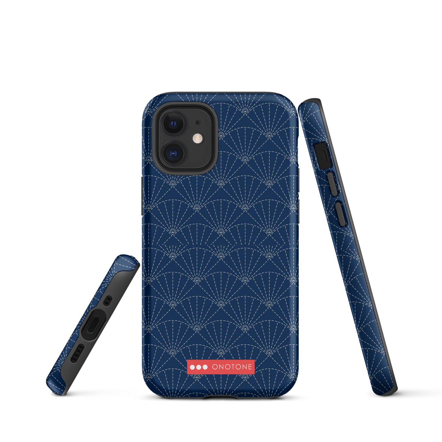 Japanese design indigo iPhone® Case with patterns