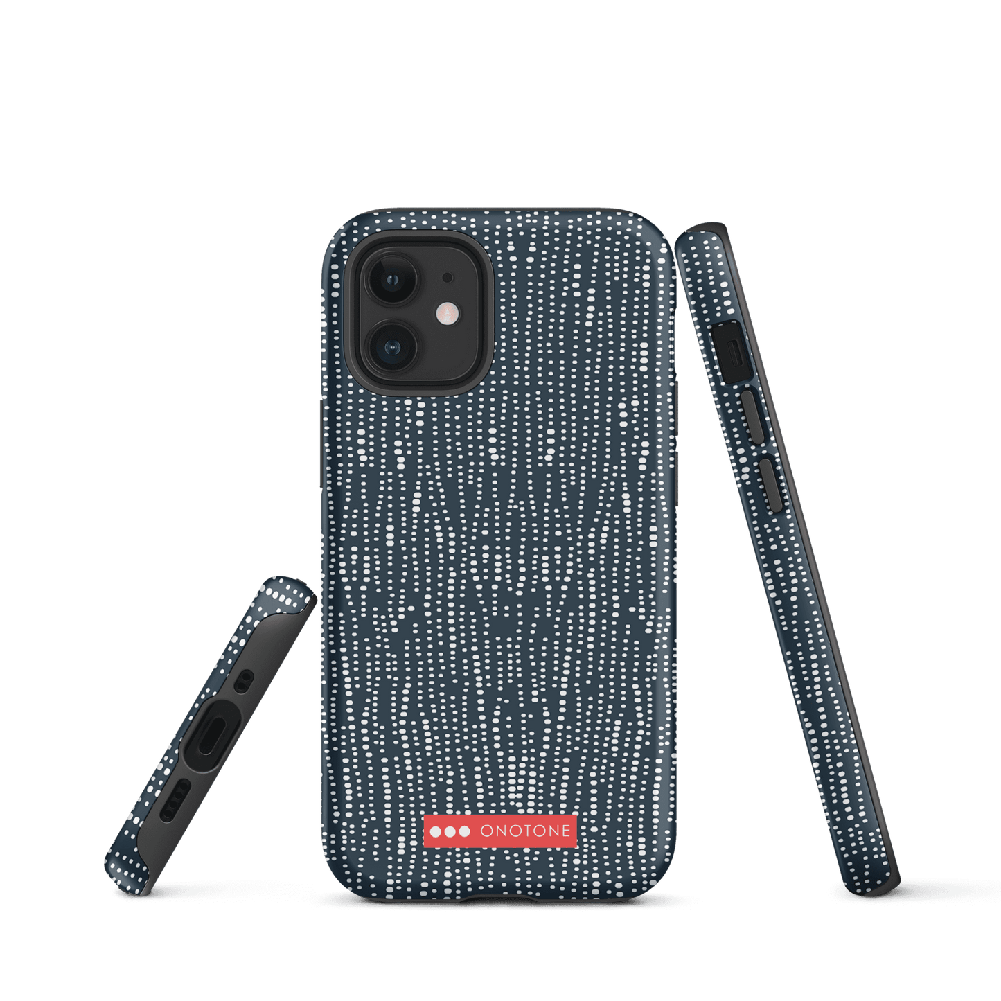 Japanese design indigo iPhone® Case with dotted patterns (IND-009)