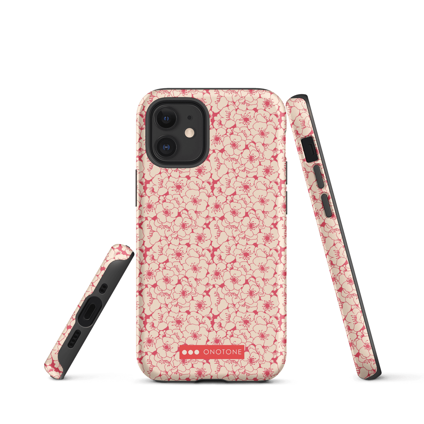 Japanese design indigo iPhone® Case with sakura patterns (IND-012)