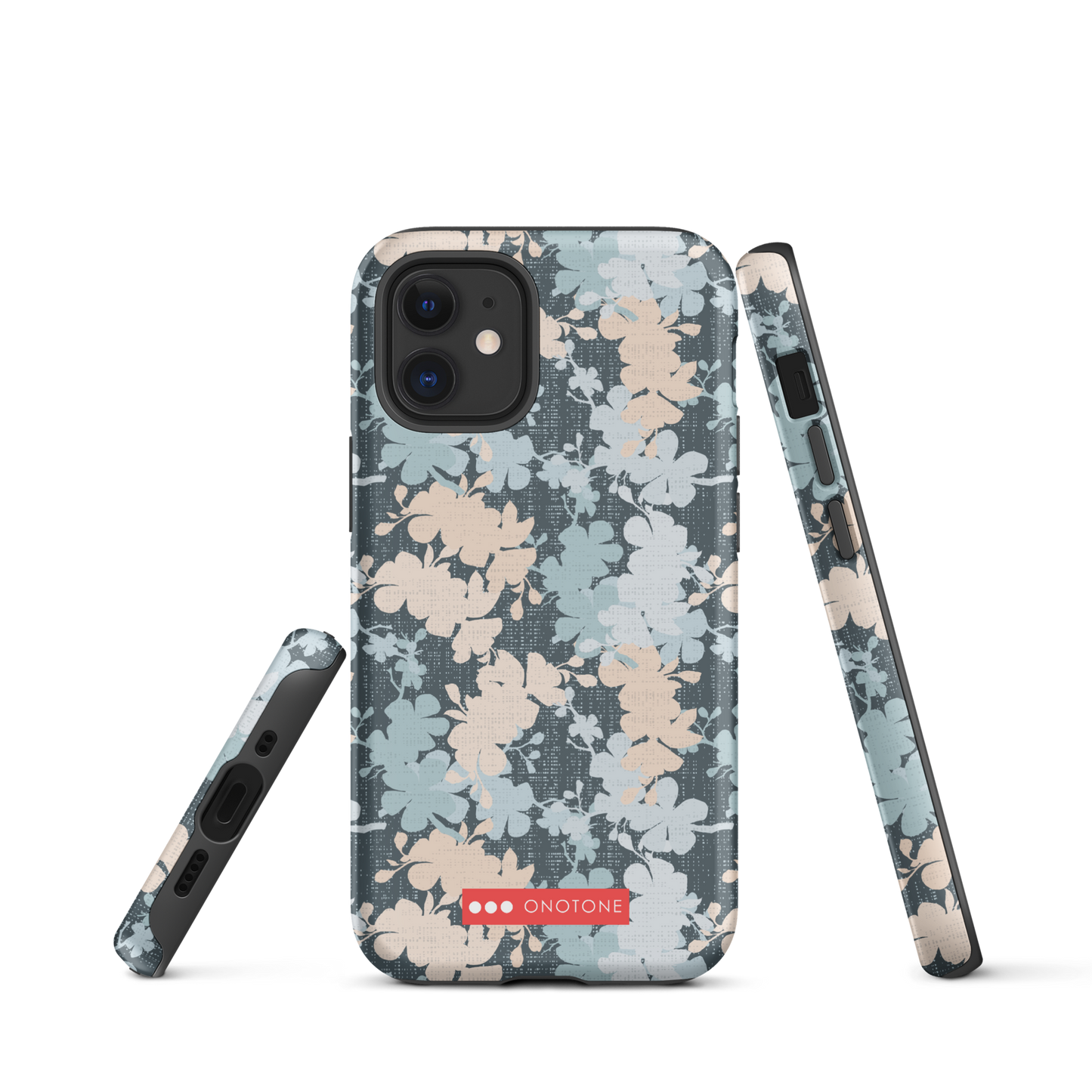 Japanese design indigo iPhone® Case with sakura flower patterns