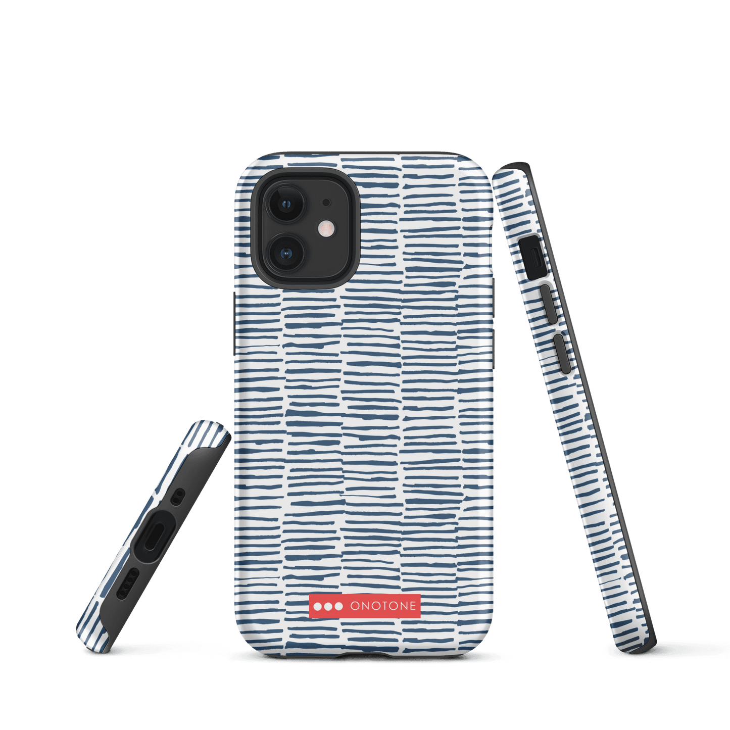 Japanese design indigo iPhone® Case with blue lines (IND-029)