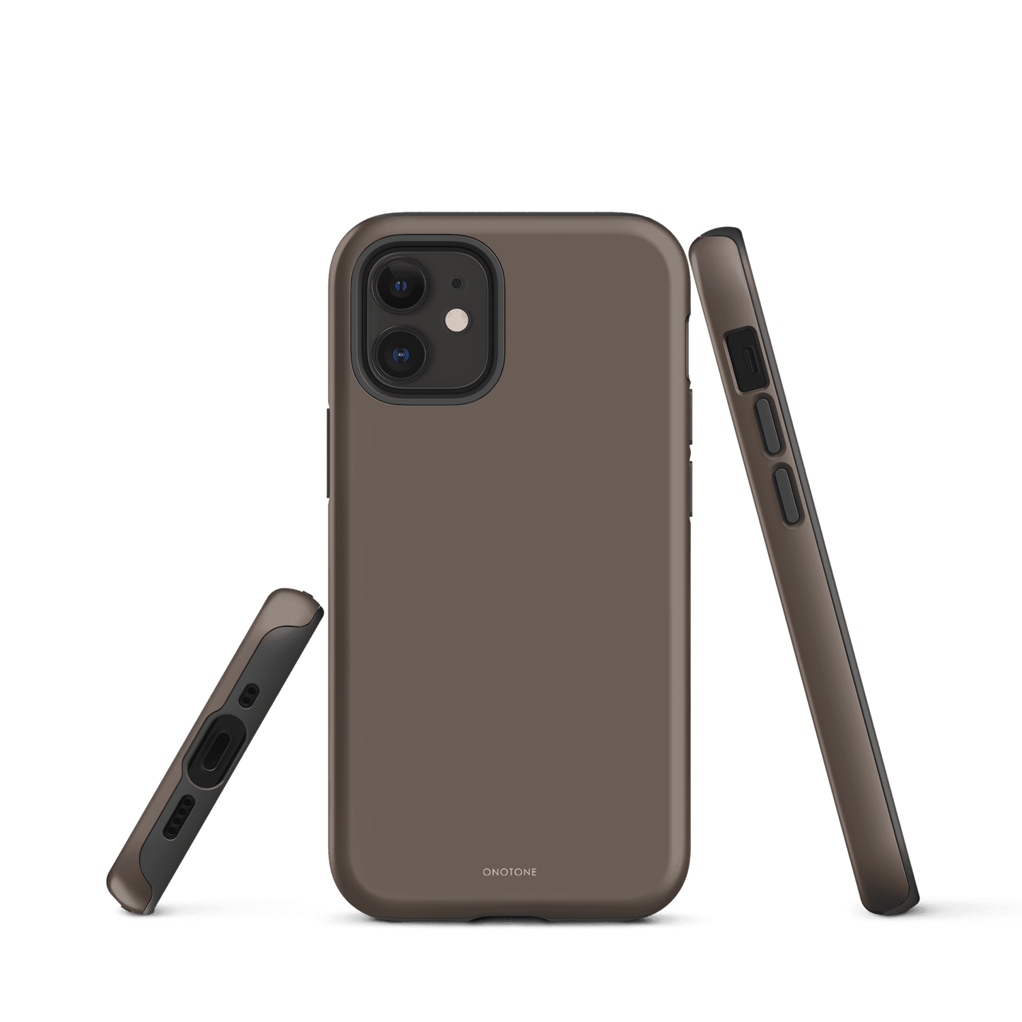 GRAY MINIMALIST IPHONE® CASE - PANTONE® CHOCOLATE CHIP