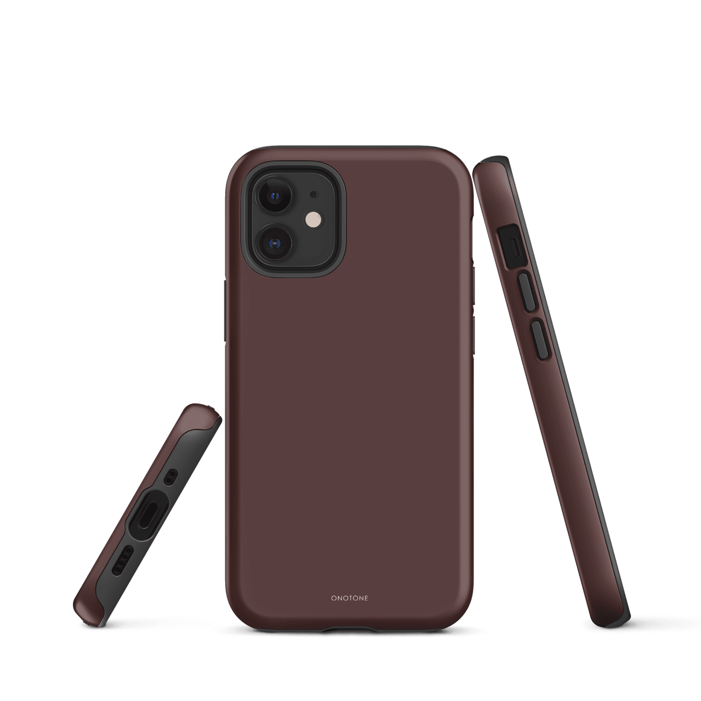 GRAY MINIMALIST IPHONE® CASE - PANTONE® BITTER CHOCOLATE