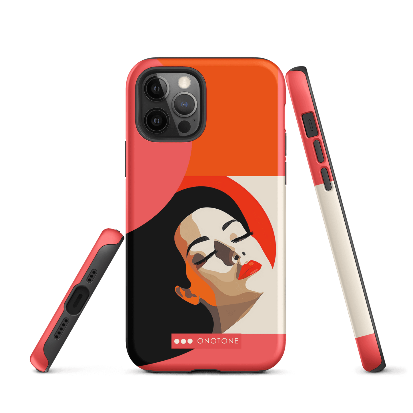 Dual Layer orange modern iPhone® Case ( MD-3857)