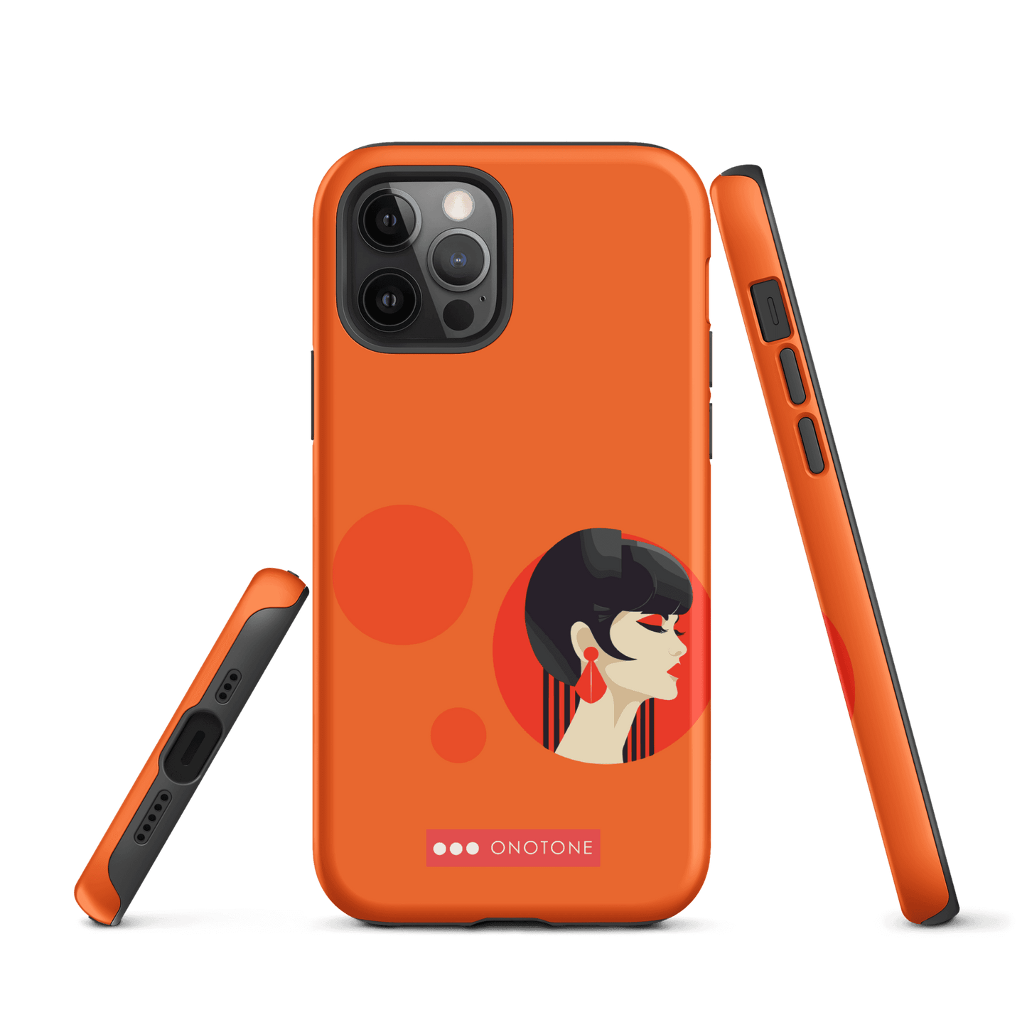 Dual Layer orange modern iPhone® Case ( MD-3801)