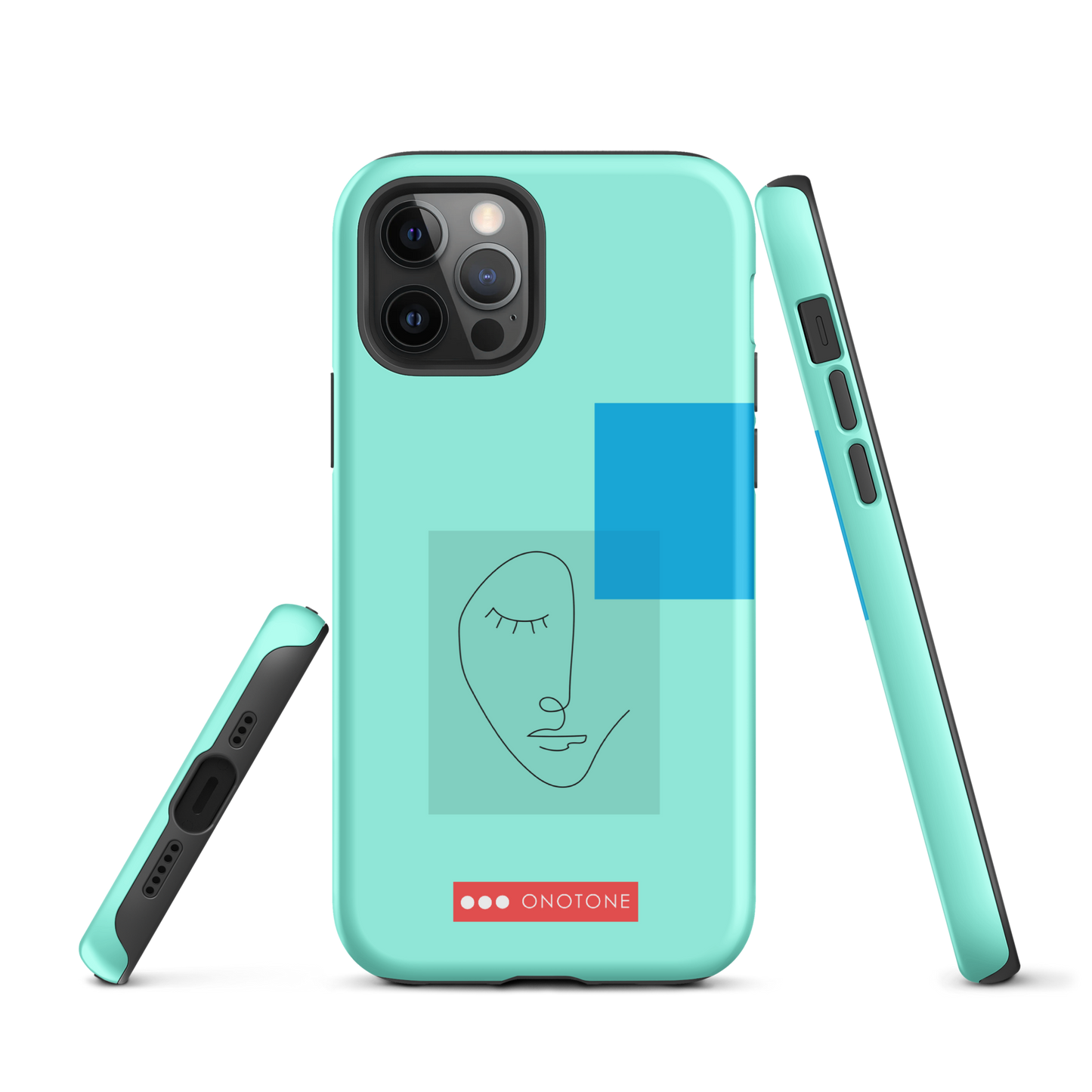 Dual Layer blue modern iPhone® Case