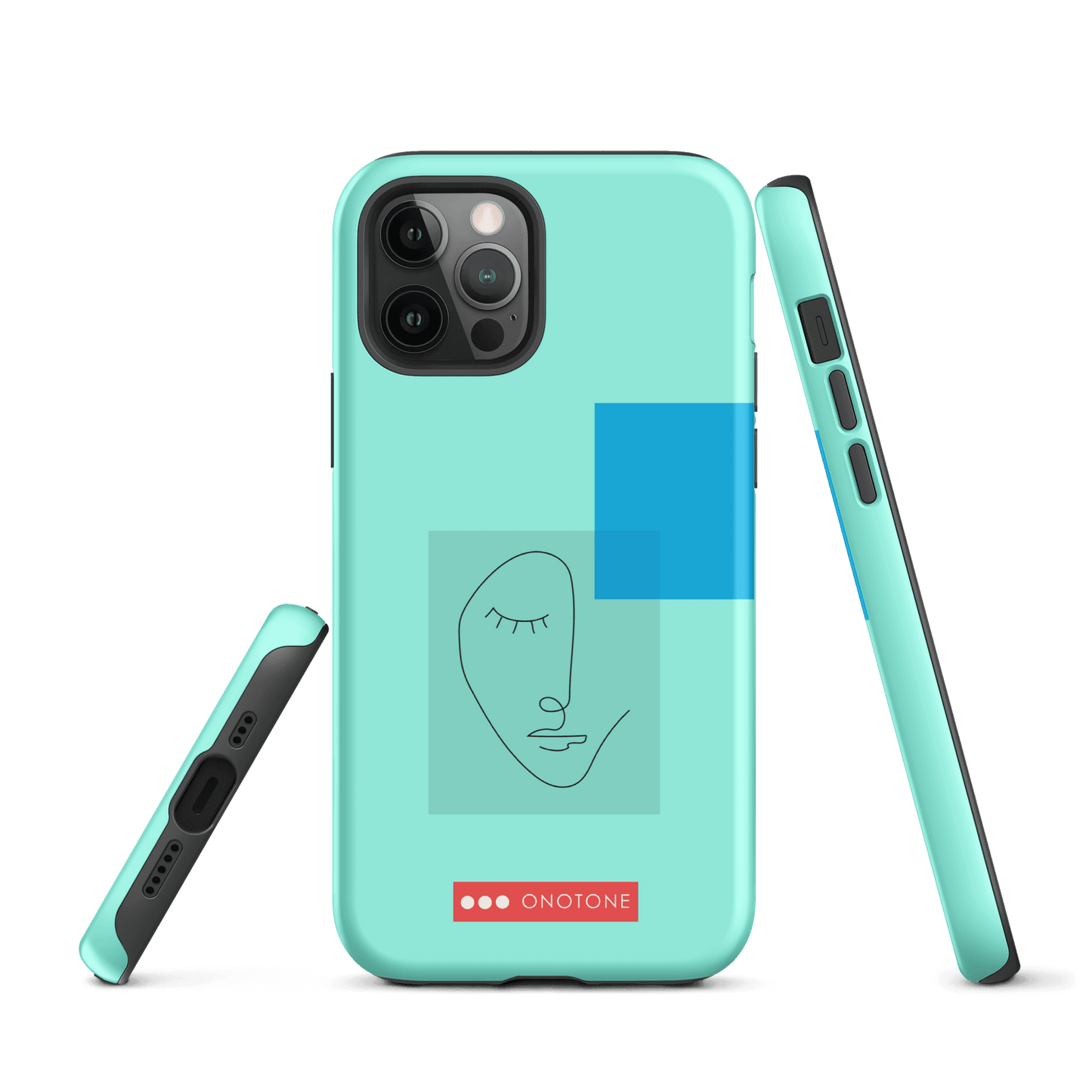 Dual Layer blue modern iPhone® Case ( MD-3745)