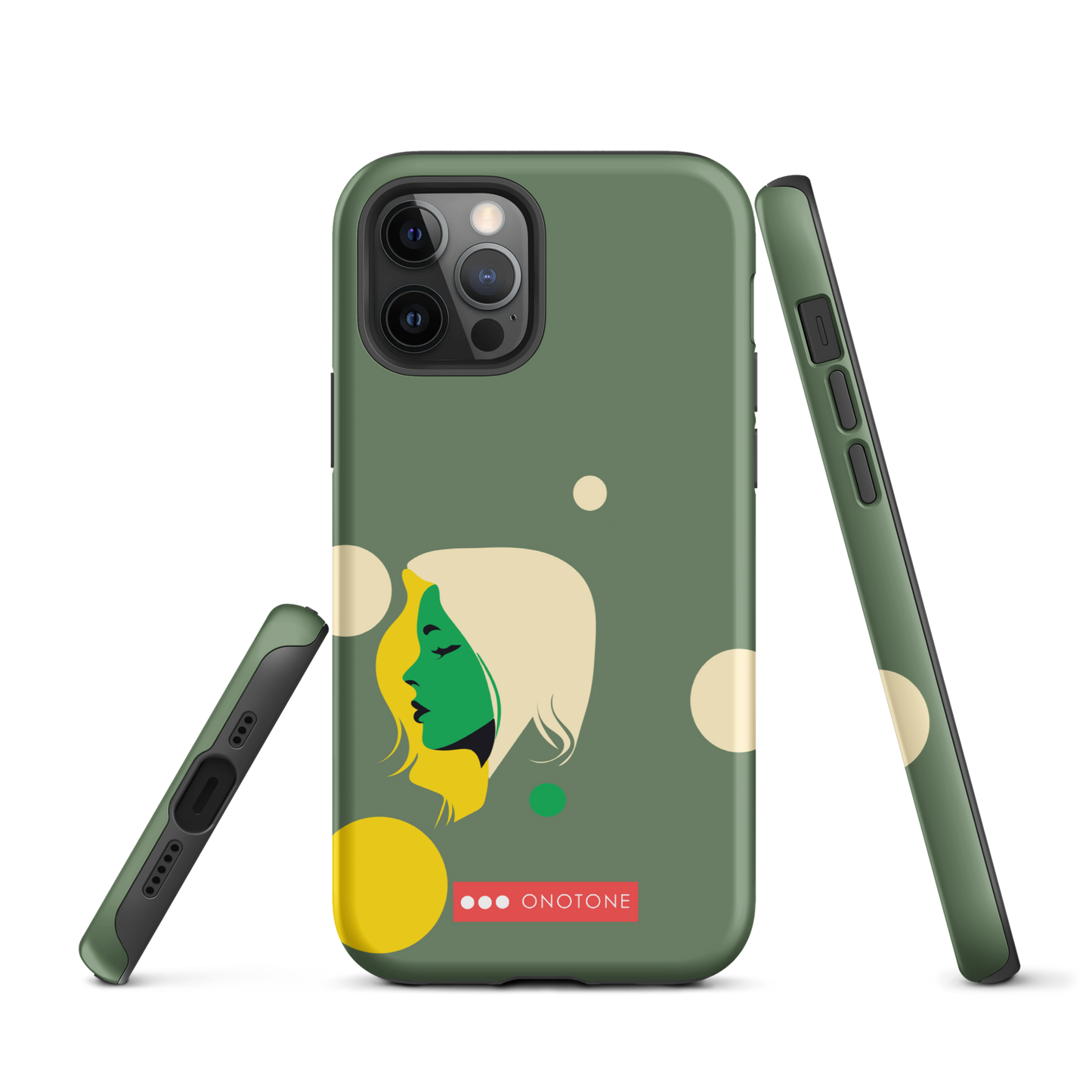 Dual Layer green modern iPhone® Case
