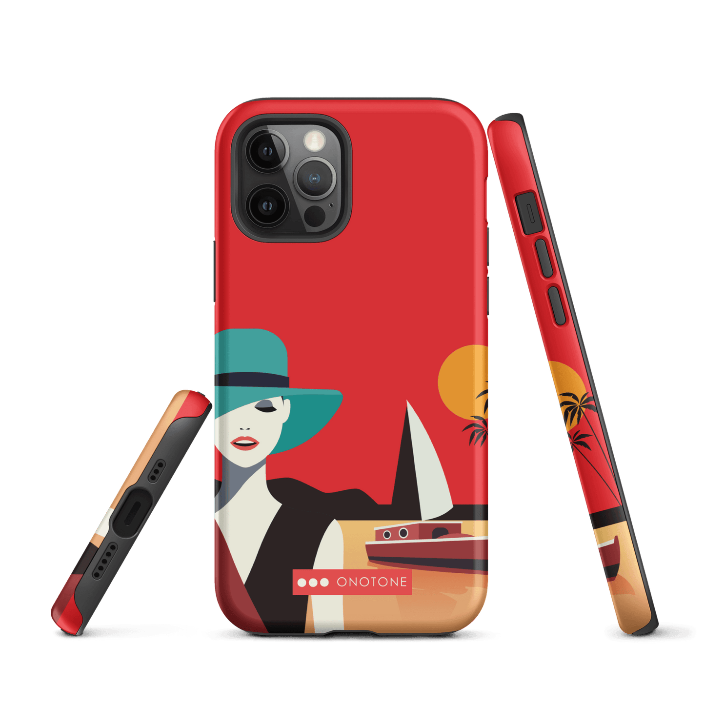 Dual Layer red modern iPhone® Case ( MD-1841)