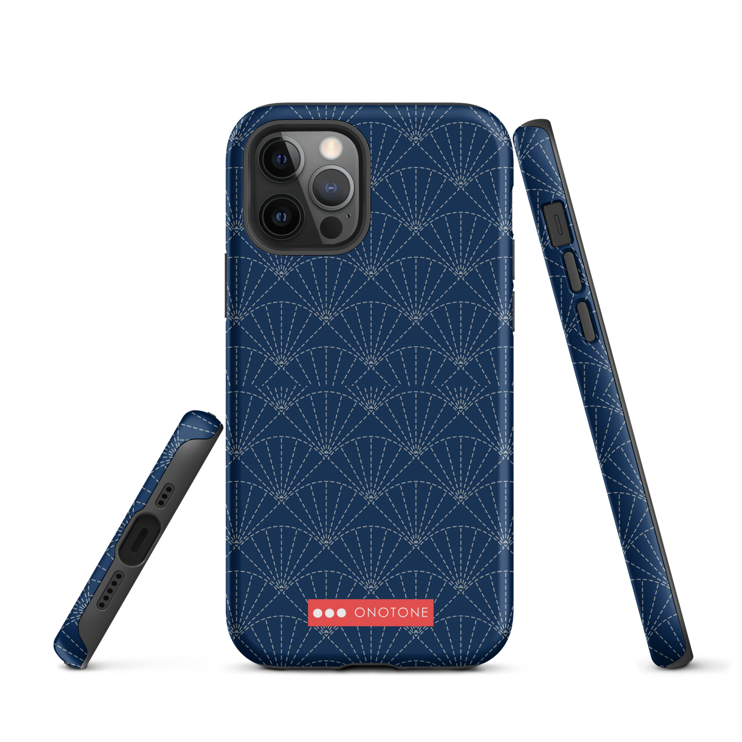 Japanese design indigo iPhone® Case with patterns
