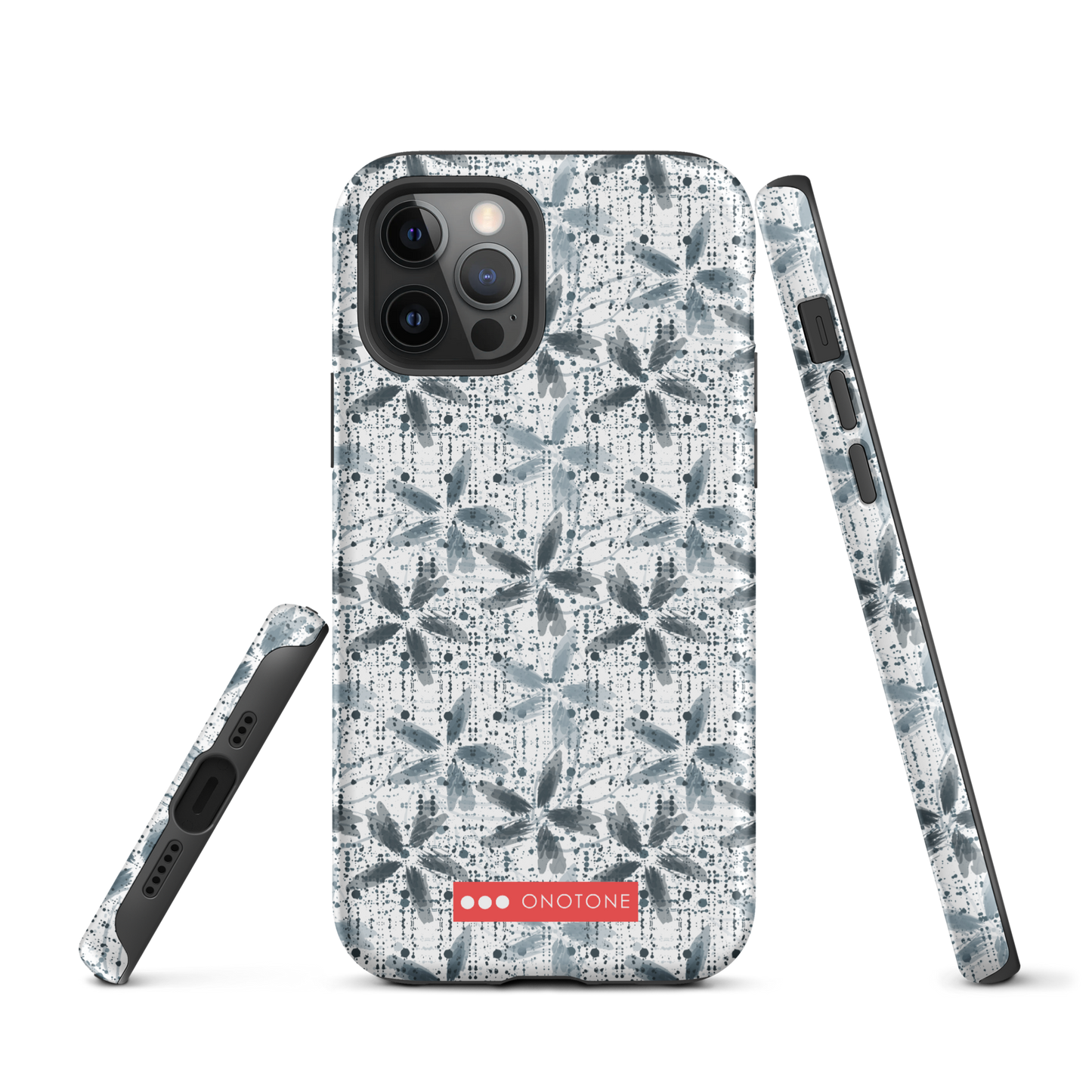 Japanese design indigo iPhone® Case with floral designs