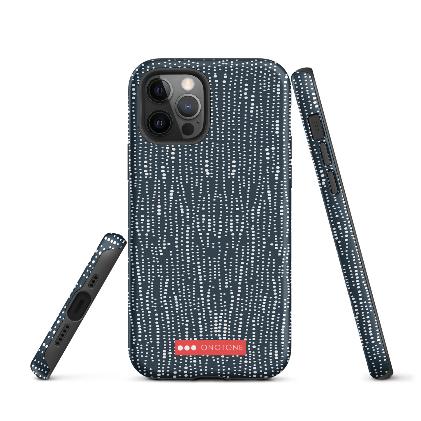 Japanese design indigo iPhone® Case with dotted patterns