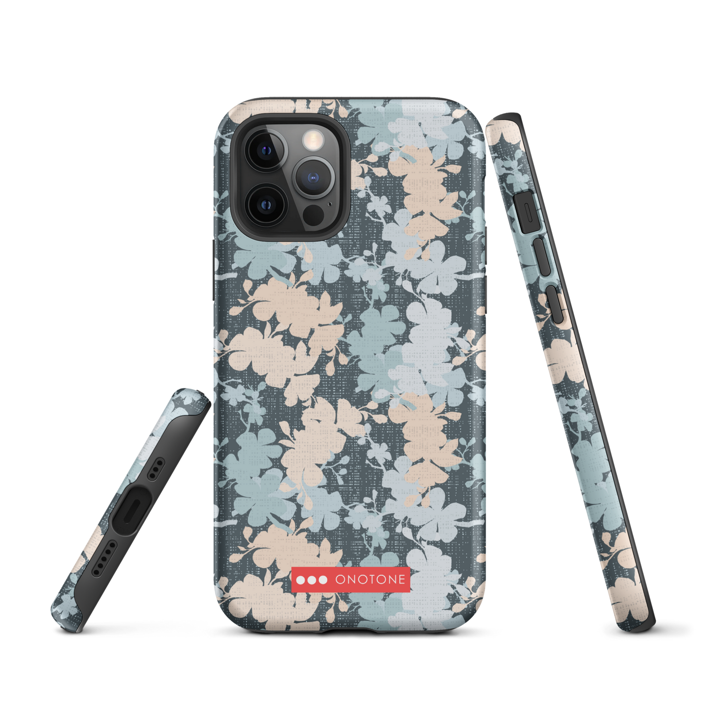 Japanese design indigo iPhone® Case with sakura flower patterns
