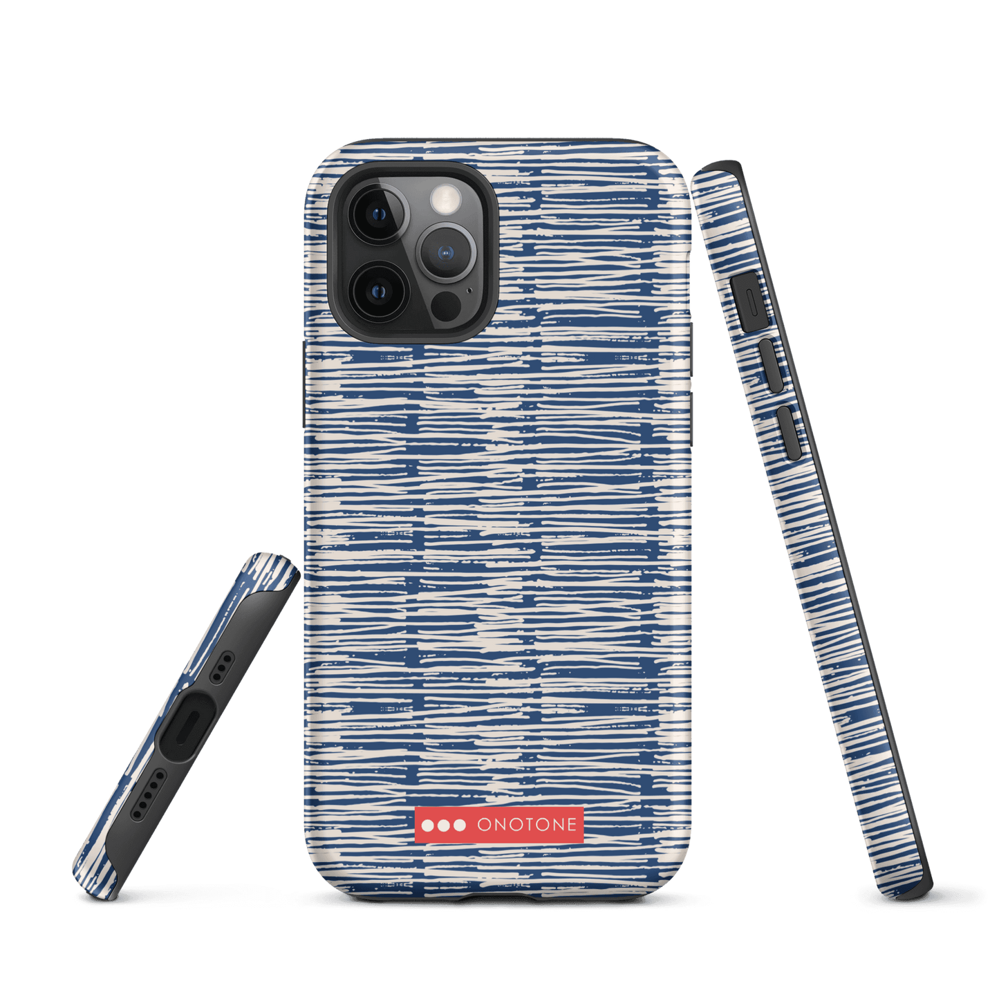 Japanese design indigo iPhone® Case with blue patterns (IND-032)