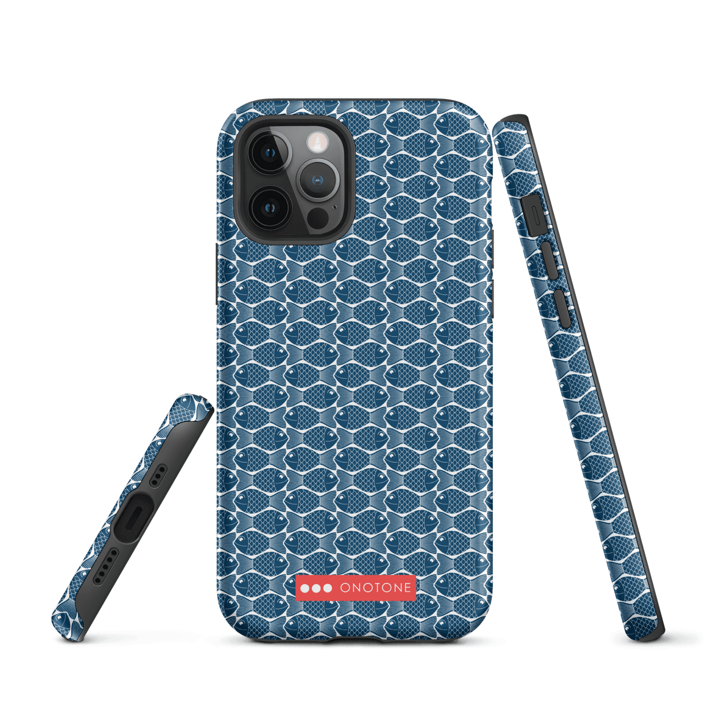 Japanese iPhone® Case with traditional Indigo fish patterns (IND-048)