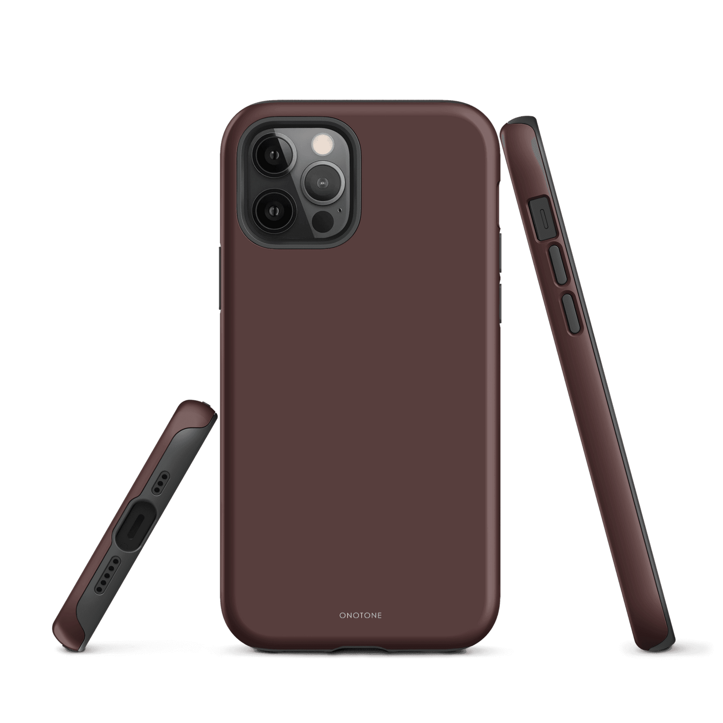 GRAY MINIMALIST IPHONE® CASE - PANTONE® BITTER CHOCOLATE