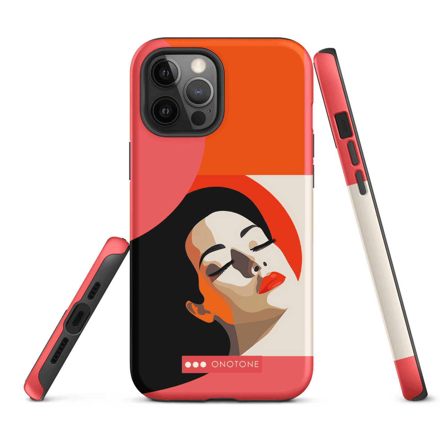 Dual Layer orange modern iPhone® Case ( MD-3857)
