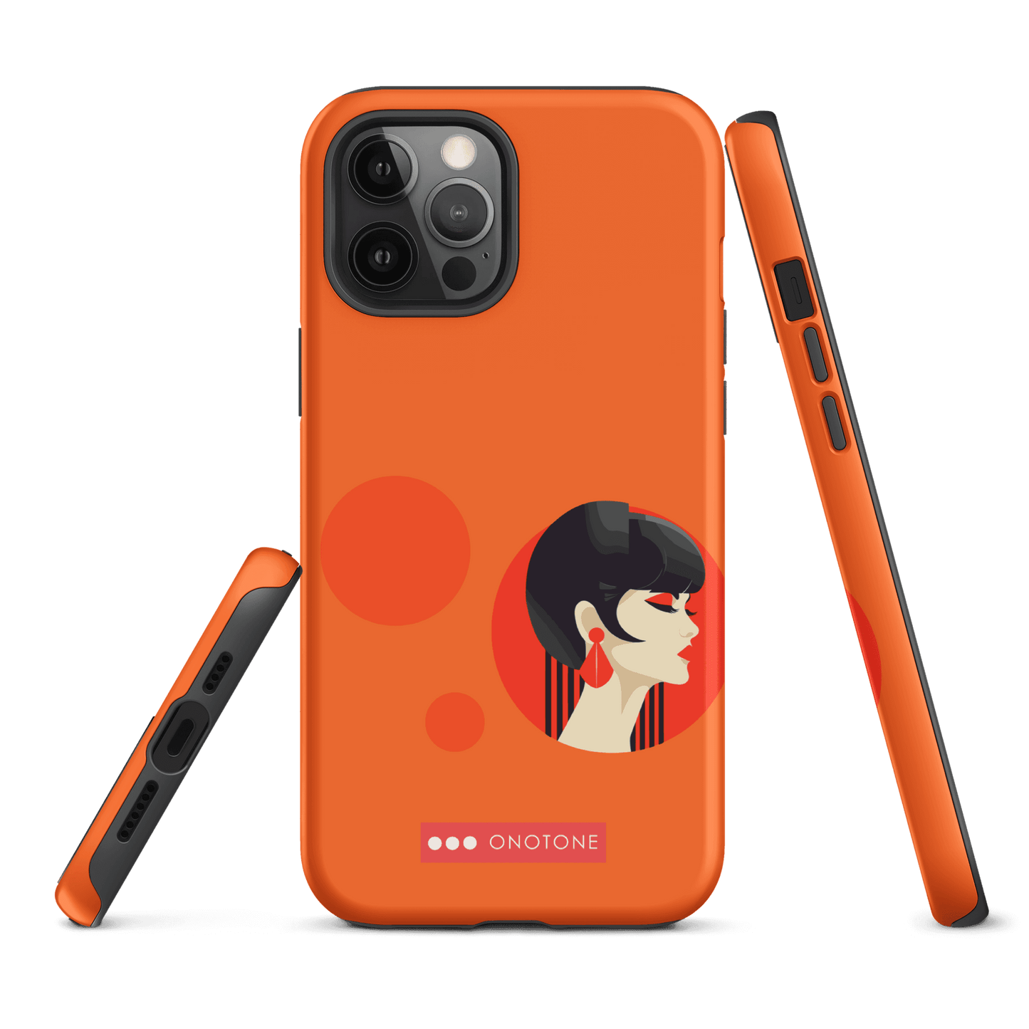 Dual Layer orange modern iPhone® Case ( MD-3801)