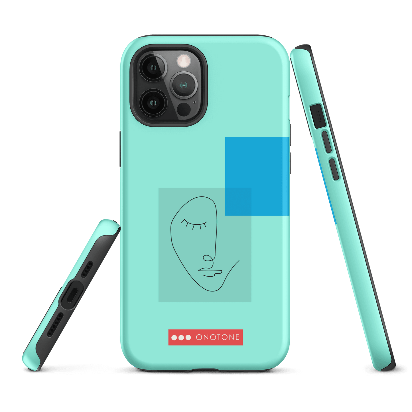 Dual Layer blue modern iPhone® Case ( MD-3745)
