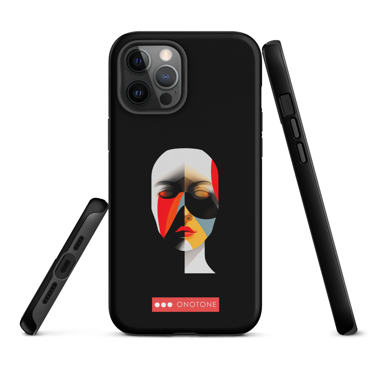 Dual Layer black modern iPhone® Case