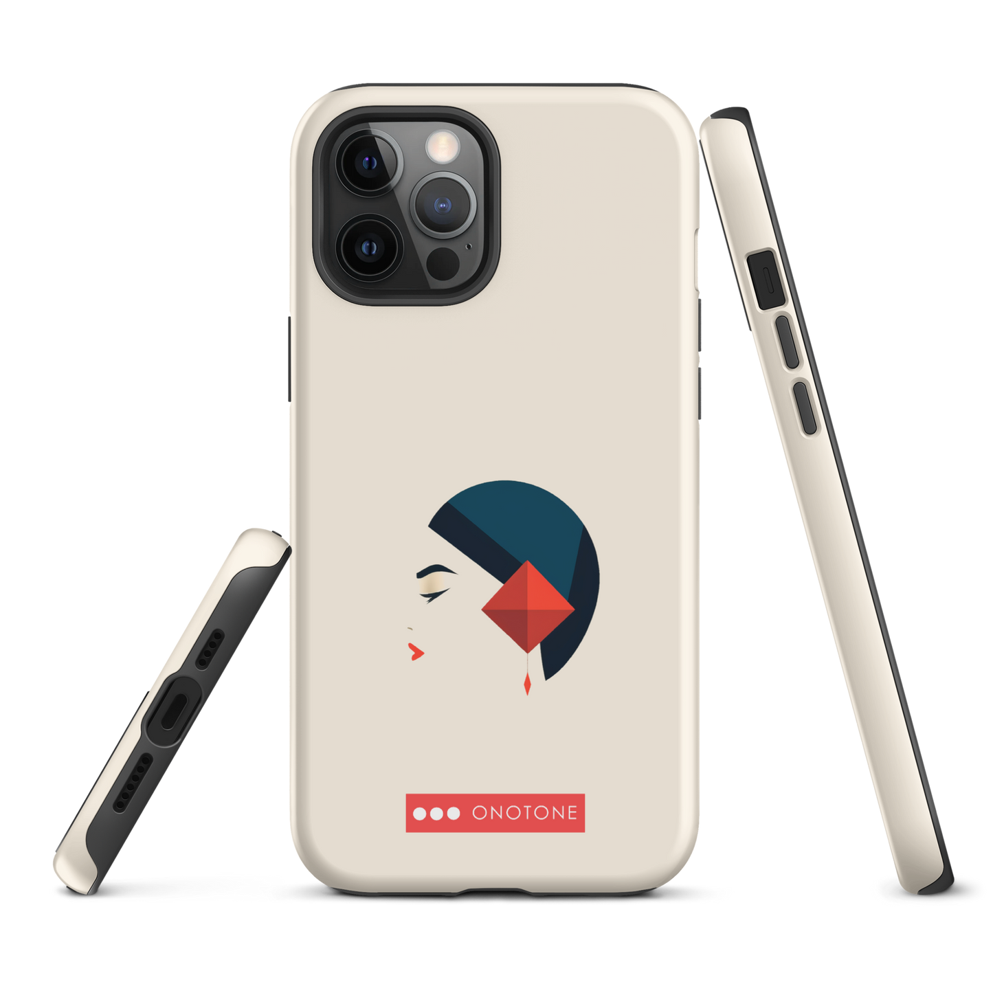 Dual Layer white modern iPhone® Case