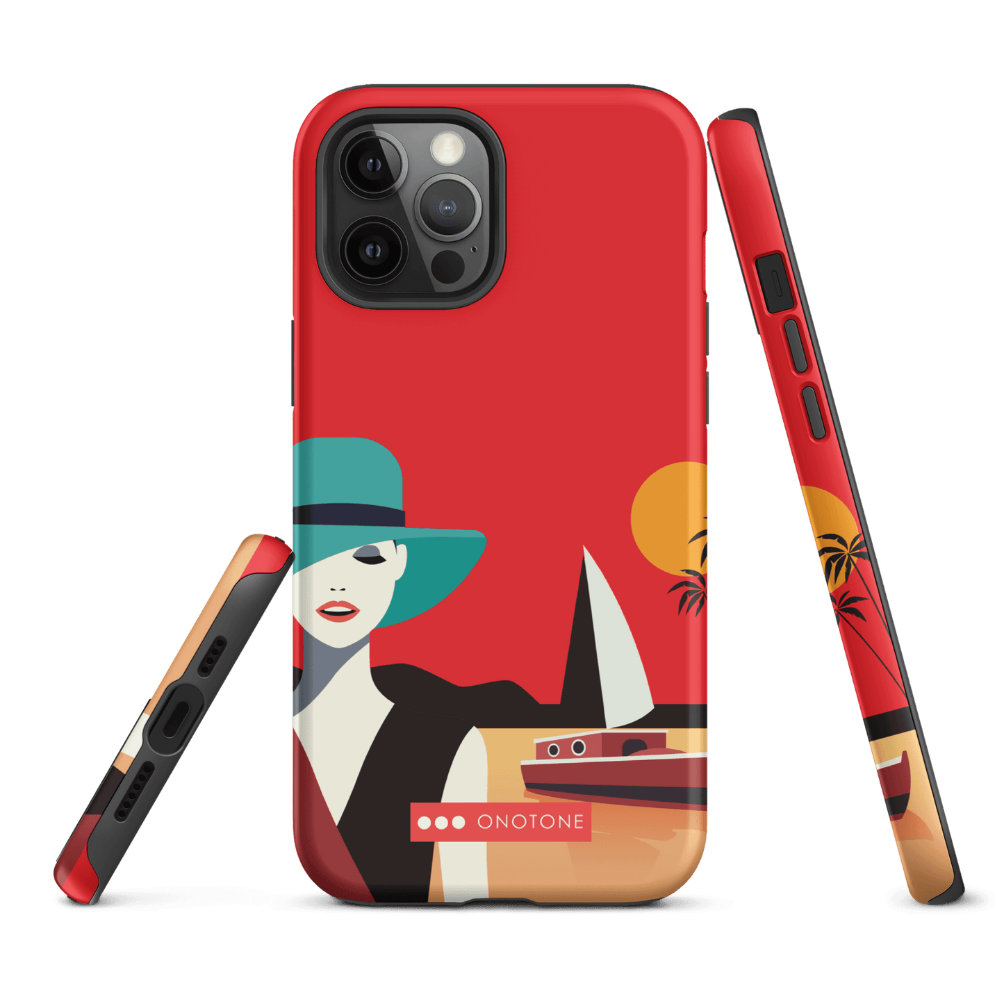 Dual Layer red modern iPhone® Case ( MD-1841)