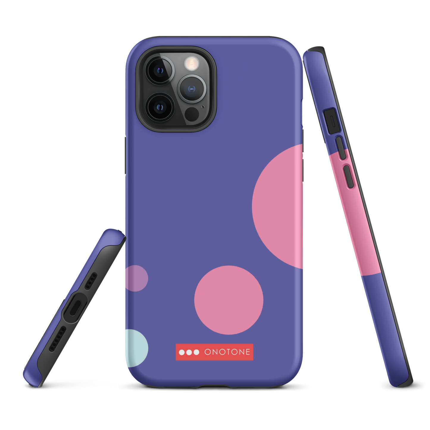 Dual Layer purple modern iPhone® Case