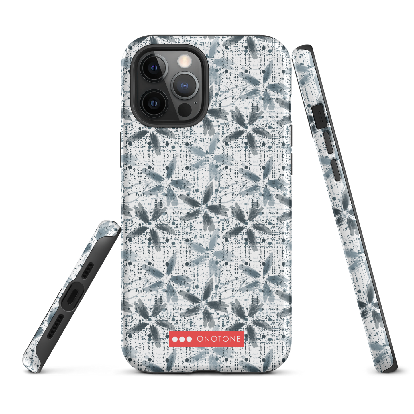 Japanese design indigo iPhone® Case with floral designs