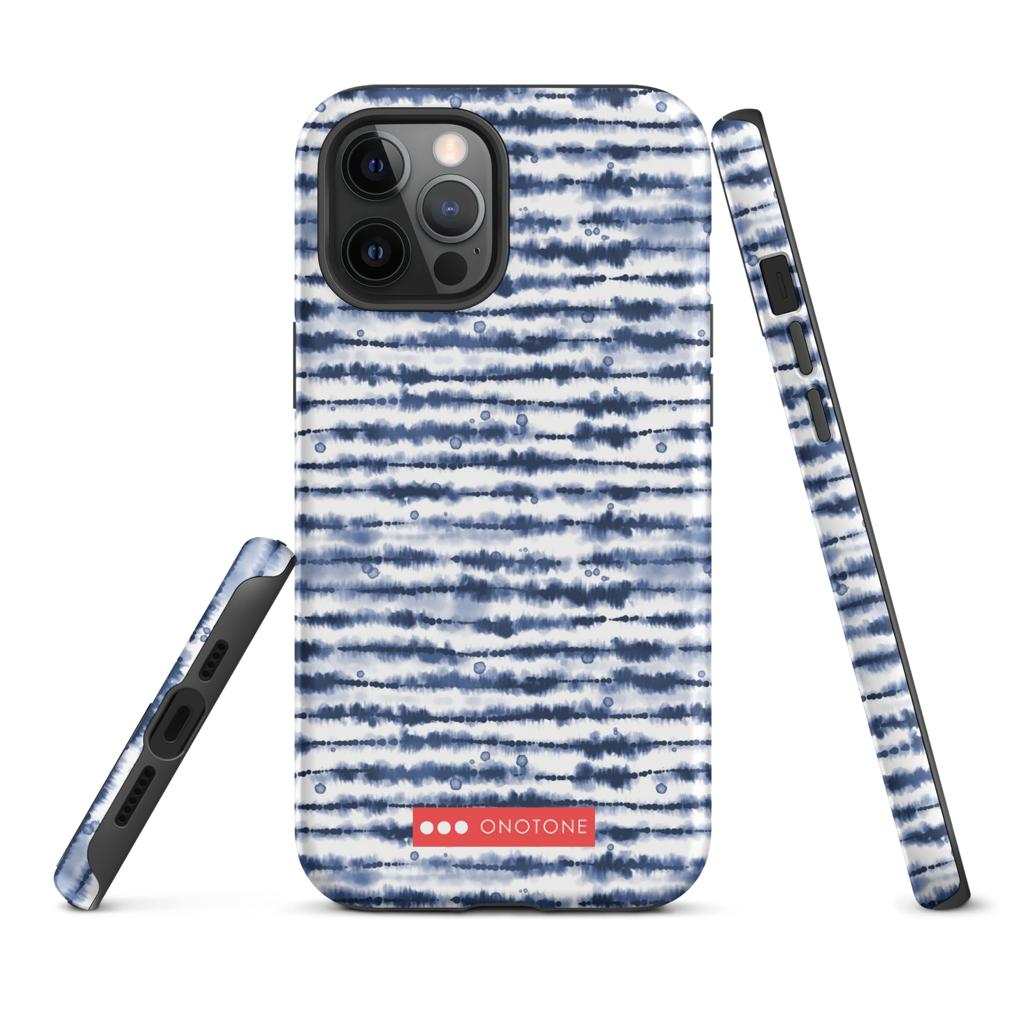 Japanese design indigo iPhone® Case with hand drawn patterns