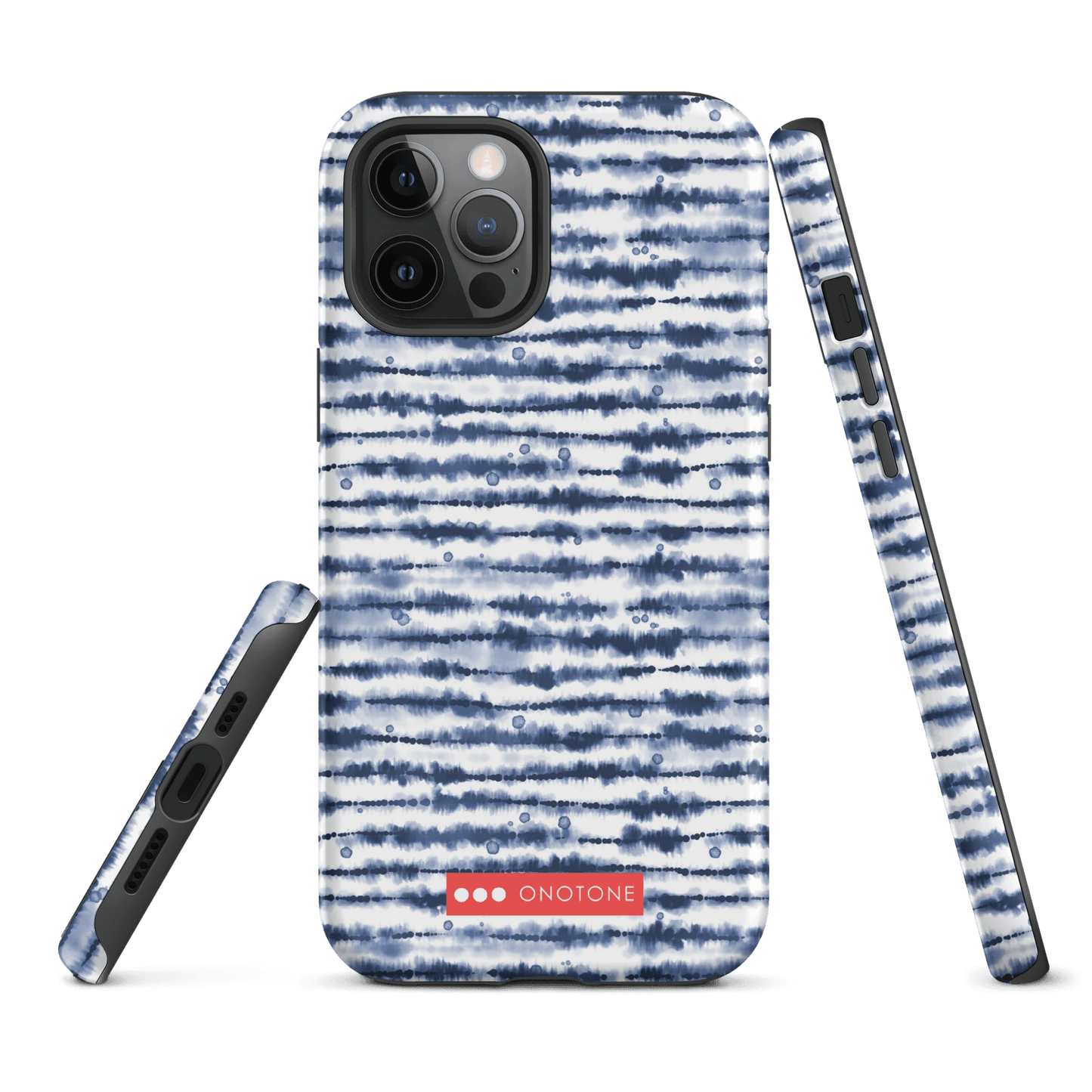 Japanese design indigo iPhone® Case with hand drawn patterns (IND-002)