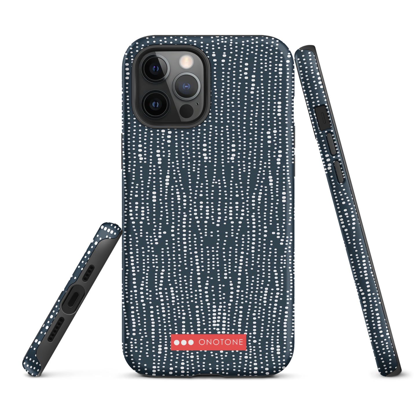 Japanese design indigo iPhone® Case with dotted patterns