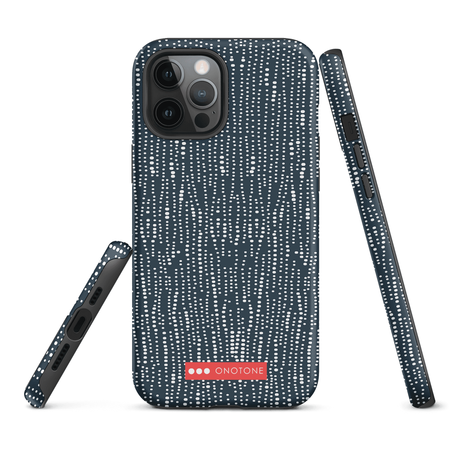 Japanese design indigo iPhone® Case with dotted patterns (IND-009)