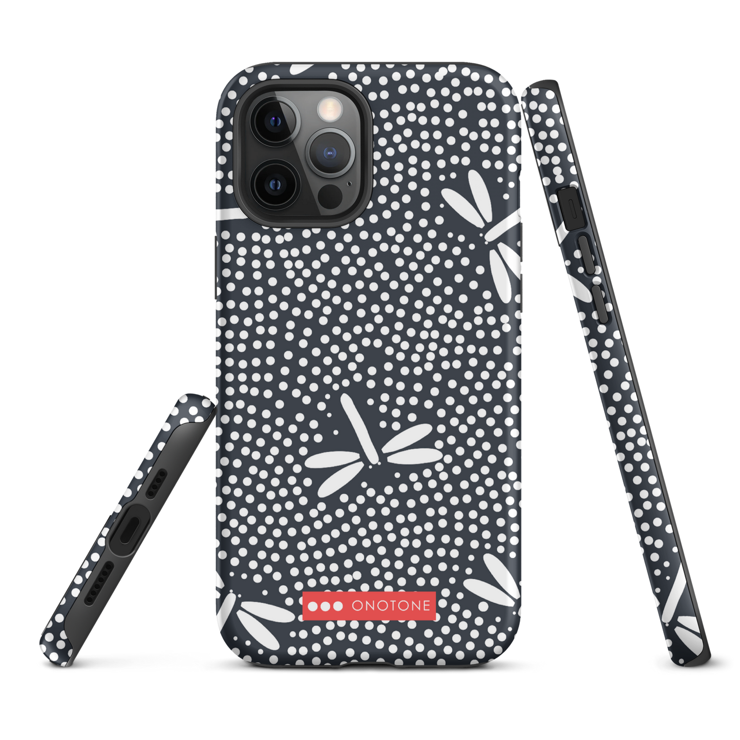 Japanese design indigo iPhone® Case with firefly patterns