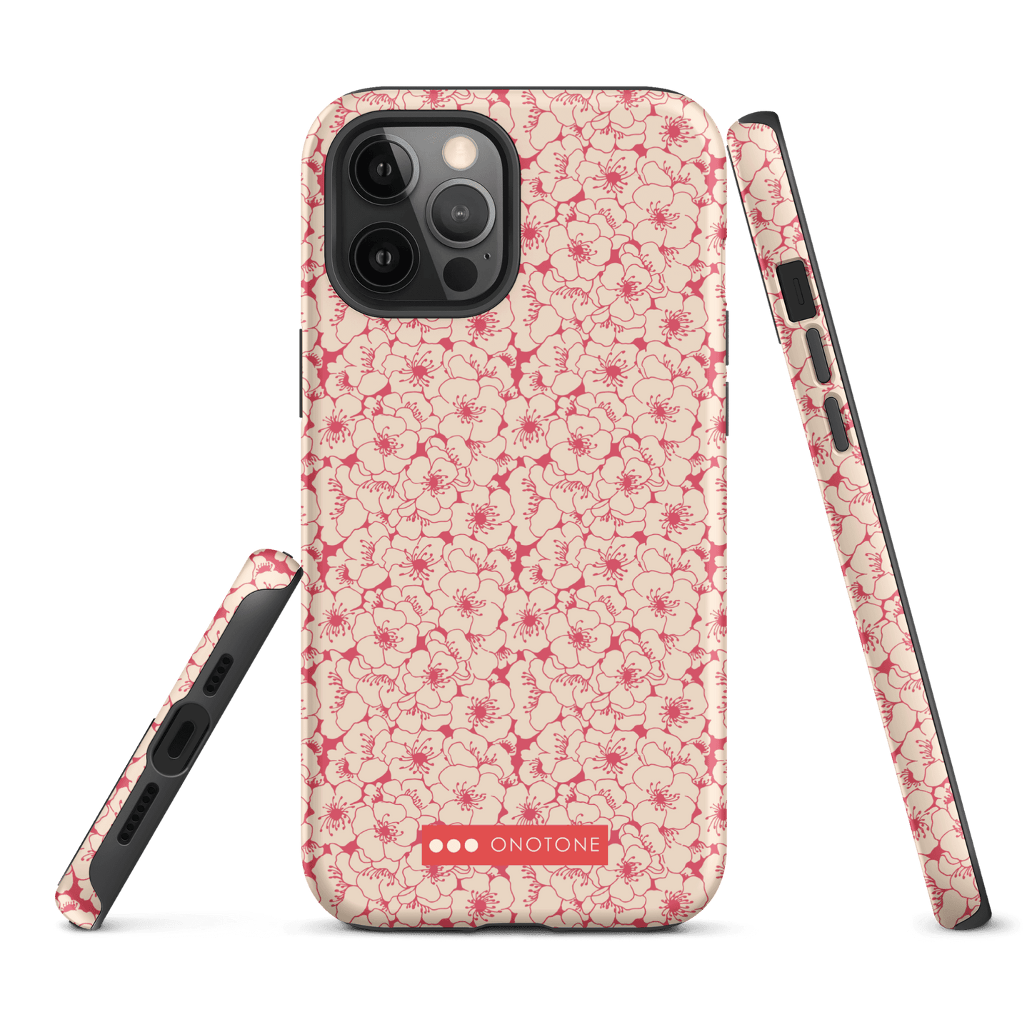 Japanese design indigo iPhone® Case with sakura patterns (IND-012)